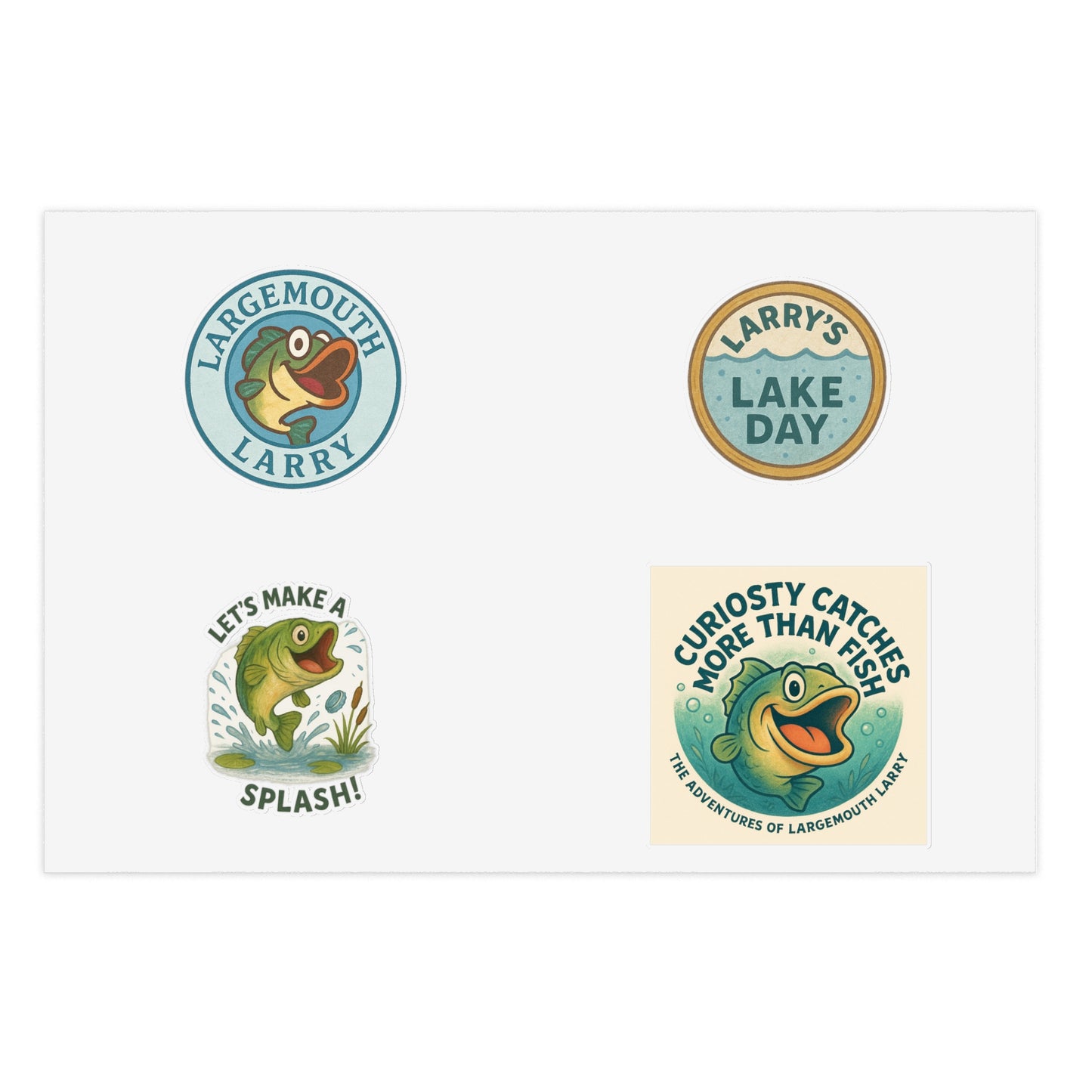 Lake Day Sticker Sheets, Fishing Stickers, Nature Decor, Outdoor Adventure, Cute Frog Art, Aquatic Themed Decor