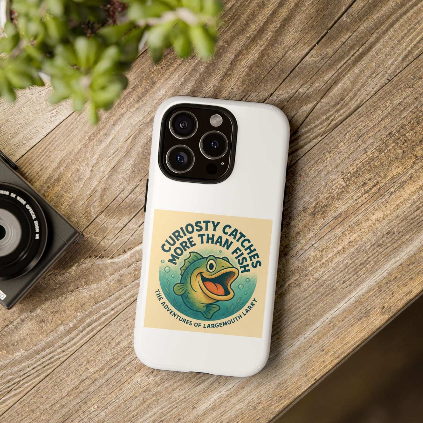 Fishing Phone Case | Curiosity Catches More Than Fish | Gift for Anglers, Outdoor Enthusiasts, Birthday, Father's Day