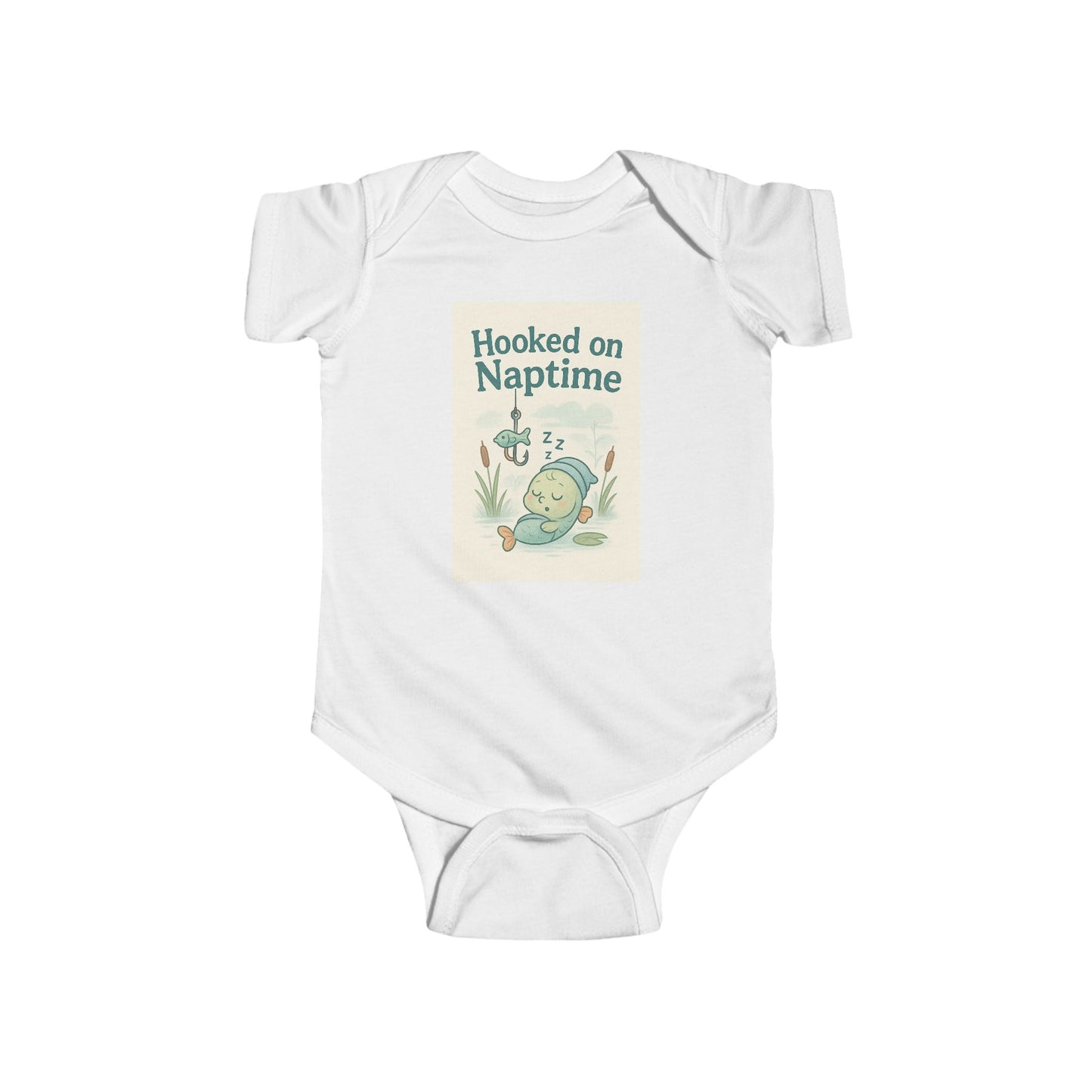 Adorable Infant Bodysuit - Hooked on Naptime, Baby Clothes, Newborn Gift, Toddler Outfit, Cute Baby Onesie