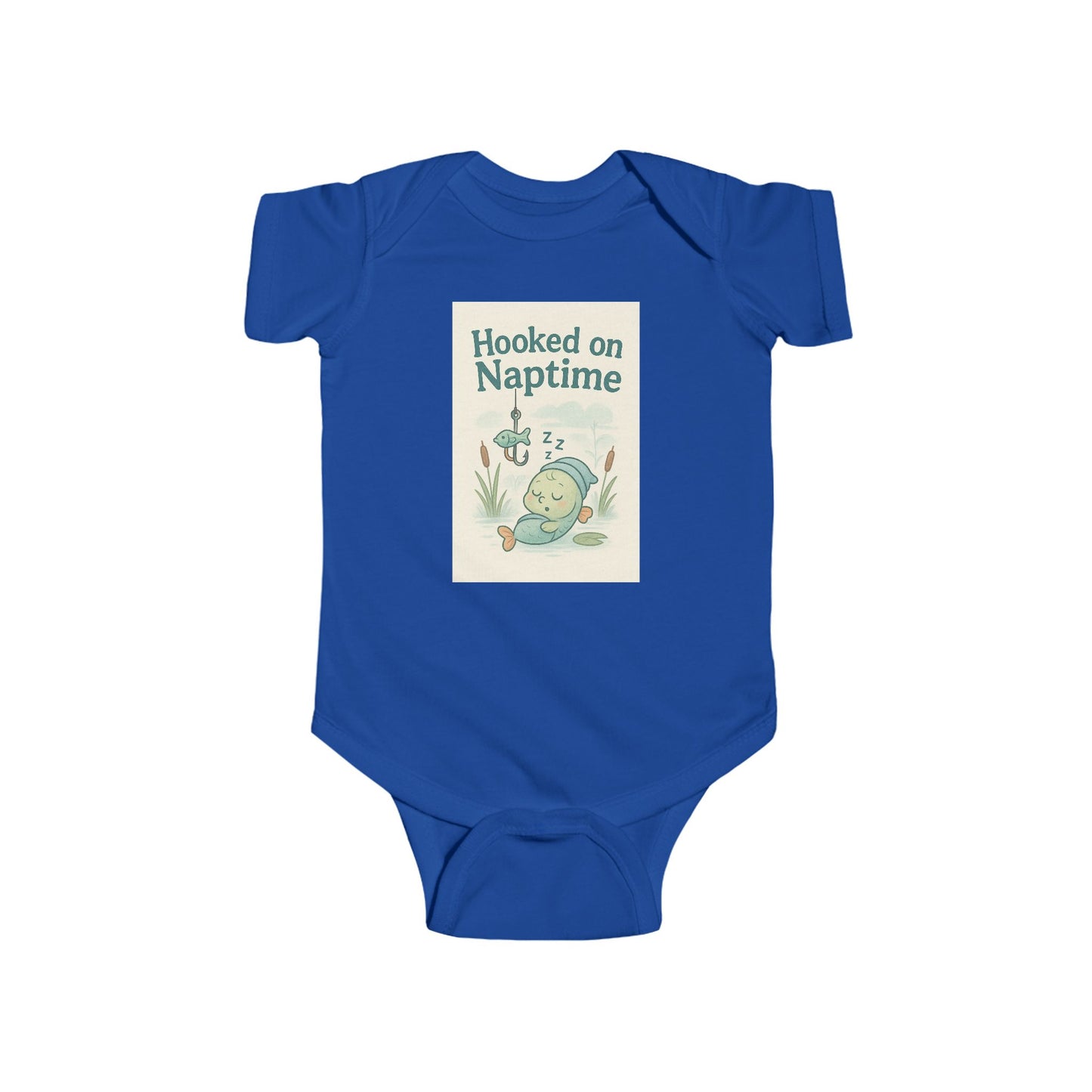 Adorable Infant Bodysuit - Hooked on Naptime, Baby Clothes, Newborn Gift, Toddler Outfit, Cute Baby Onesie