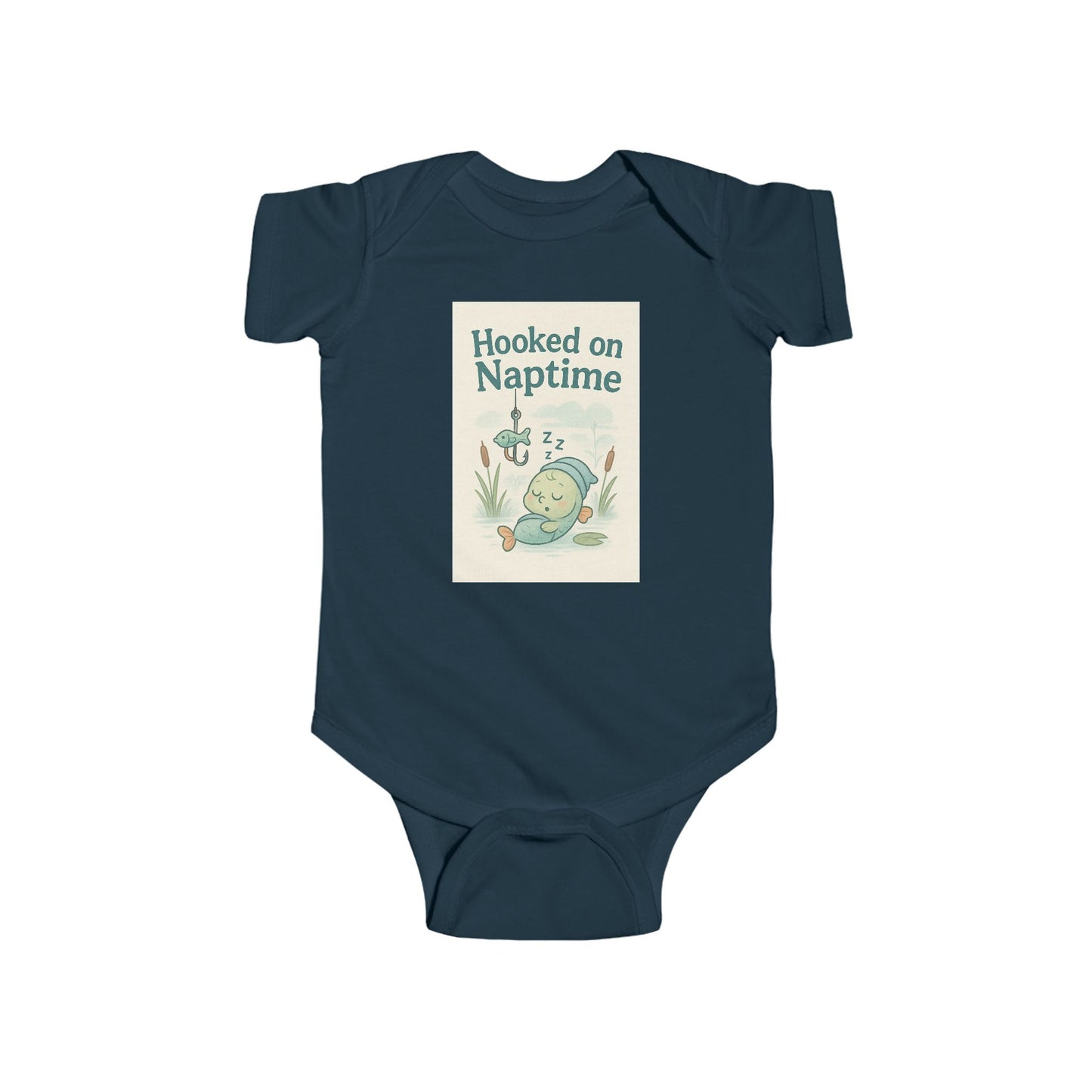 Adorable Infant Bodysuit - Hooked on Naptime, Baby Clothes, Newborn Gift, Toddler Outfit, Cute Baby Onesie