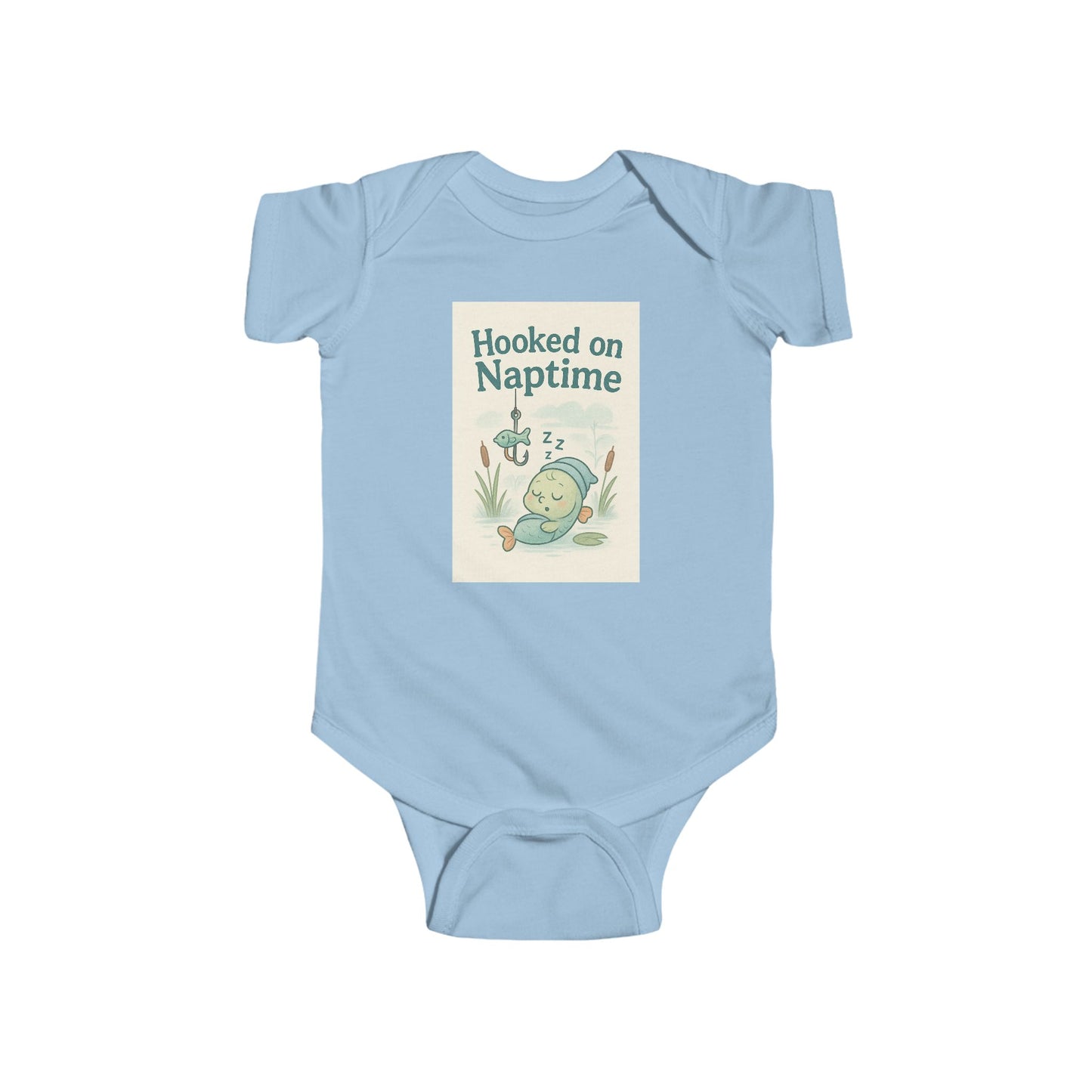 Adorable Infant Bodysuit - Hooked on Naptime, Baby Clothes, Newborn Gift, Toddler Outfit, Cute Baby Onesie