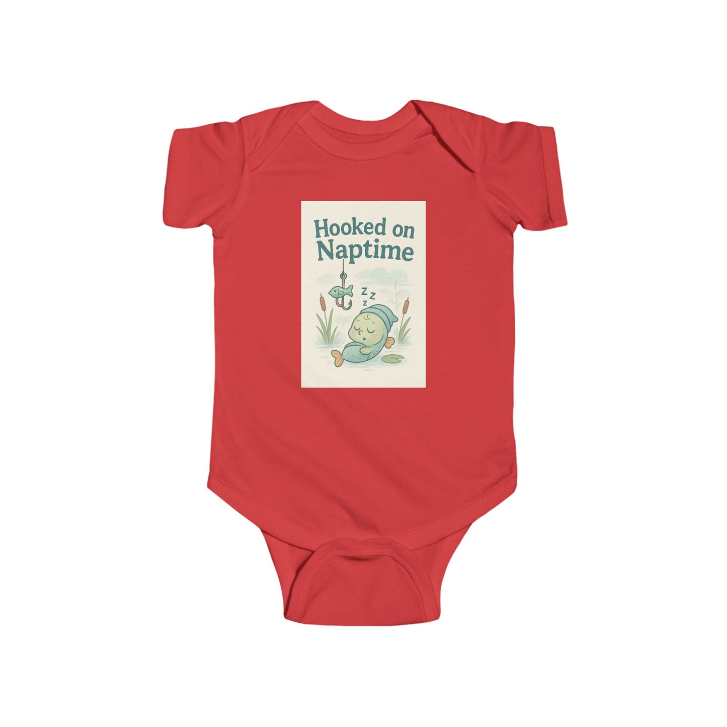 Adorable Infant Bodysuit - Hooked on Naptime, Baby Clothes, Newborn Gift, Toddler Outfit, Cute Baby Onesie