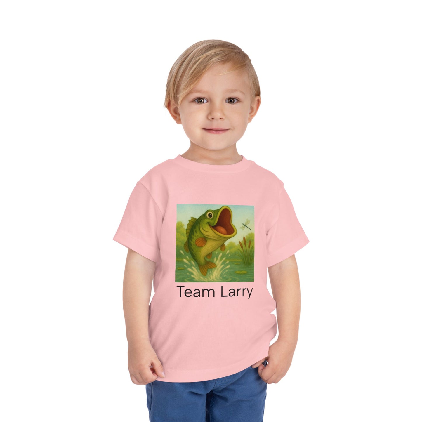 Team Larry Toddler Tee - Fun, Playful, Kids' T-Shirt for Birthday, Gift, Summer, Everyday Wear, Fishing Theme