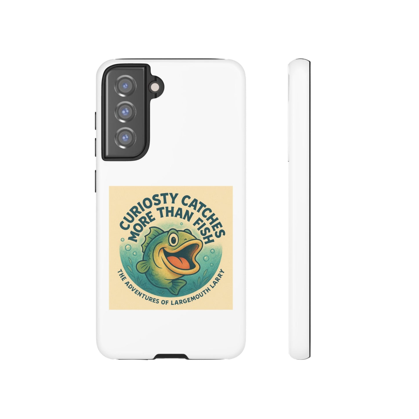 Fishing Phone Case | Curiosity Catches More Than Fish | Gift for Anglers, Outdoor Enthusiasts, Birthday, Father's Day