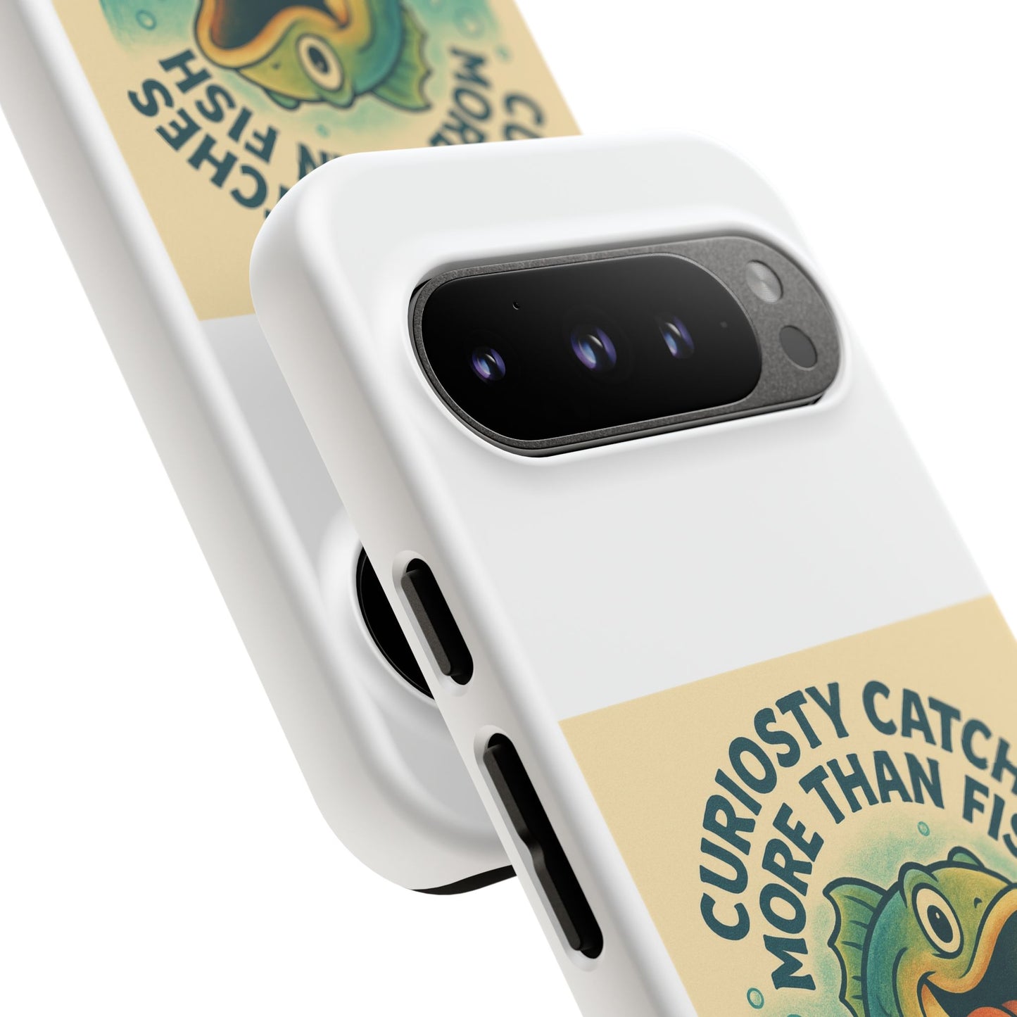 Fishing Phone Case | Curiosity Catches More Than Fish | Gift for Anglers, Outdoor Enthusiasts, Birthday, Father's Day