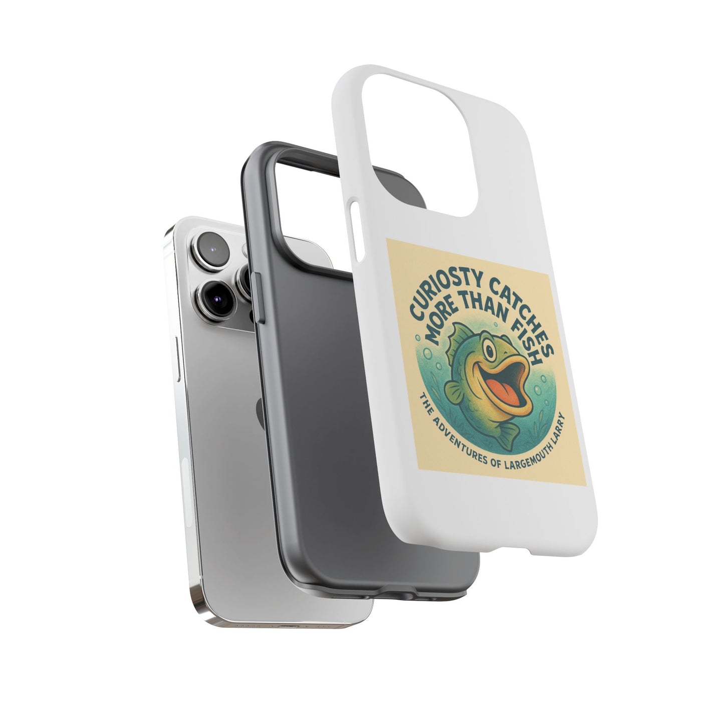 Fishing Phone Case | Curiosity Catches More Than Fish | Gift for Anglers, Outdoor Enthusiasts, Birthday, Father's Day