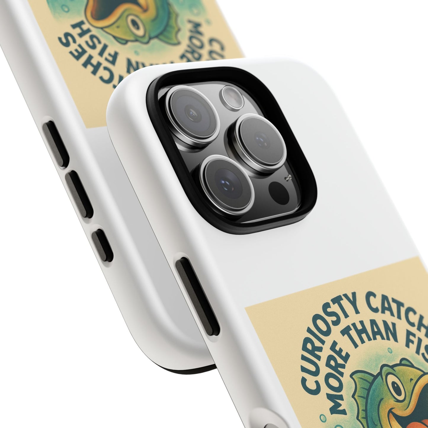 Fishing Phone Case | Curiosity Catches More Than Fish | Gift for Anglers, Outdoor Enthusiasts, Birthday, Father's Day