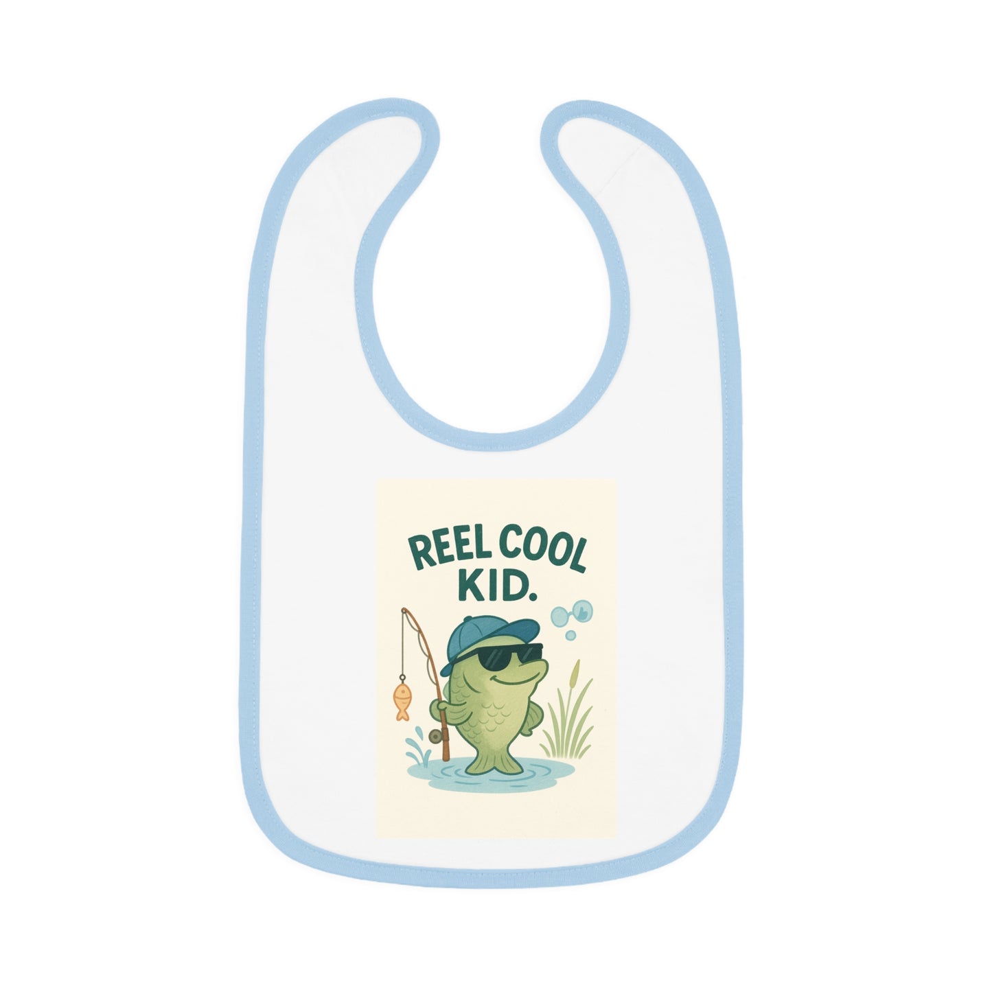 Cool Kid Fishing Bib | Baby Bib for Fishing Lovers, Cute Infant Gift, Baby Shower Present, Catching Fish, Outdoor Adventure Gear