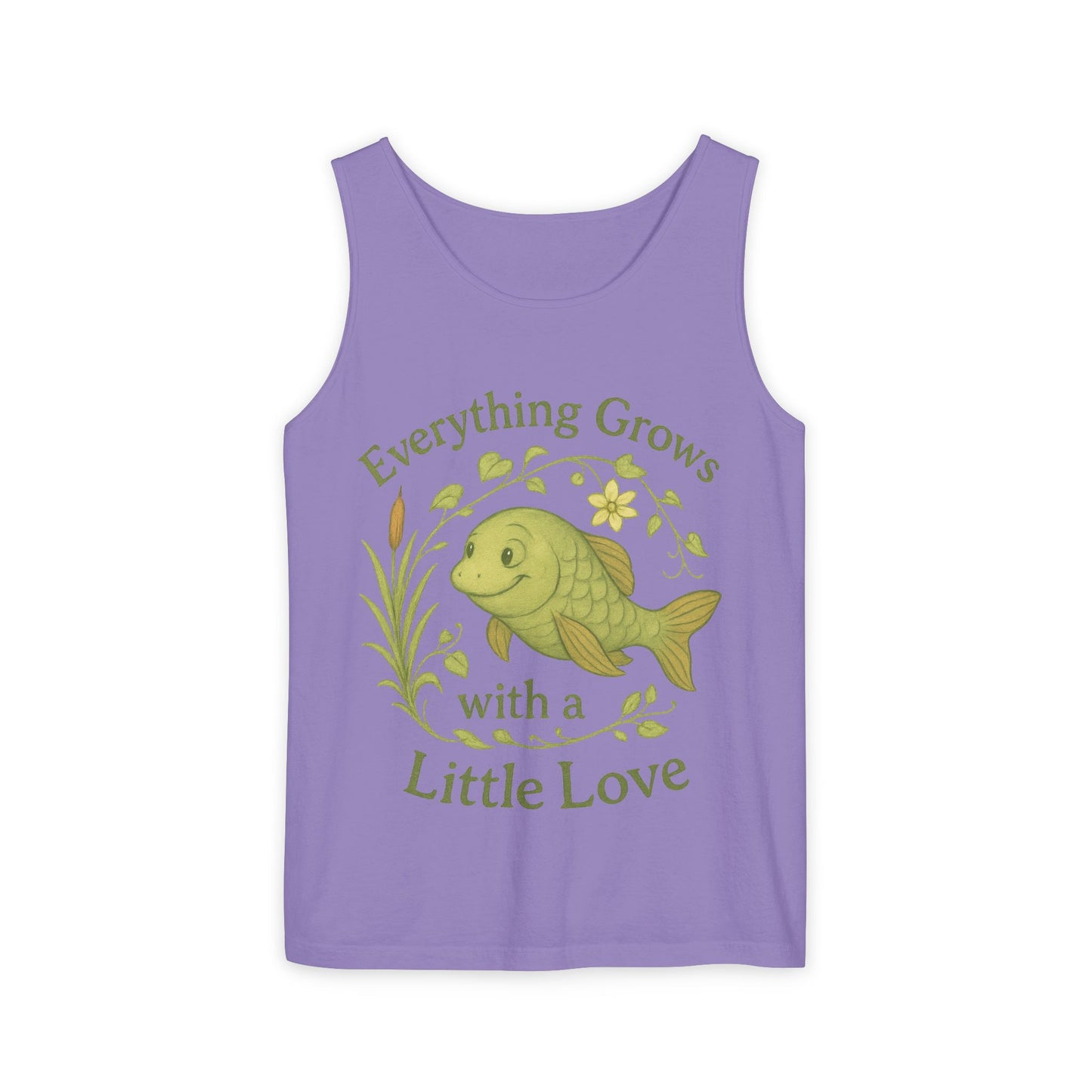 Garden Love Tank Top, Unisex Casual Wear, Gift for Gardeners, Summer Tank, Eco-Friendly Apparel, Nature Inspired Clothing, Mother's Day Gift