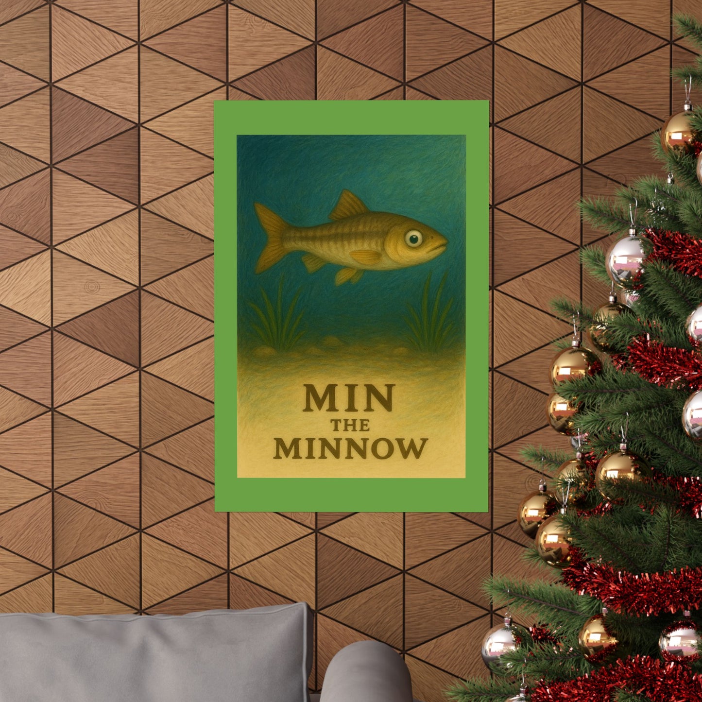 Whimsical Fish Art Poster | Matte Vertical Posters for Kids Room, Nursery Decor, Gift for Fishing Enthusiasts, Aquatic-Themed Wall Art