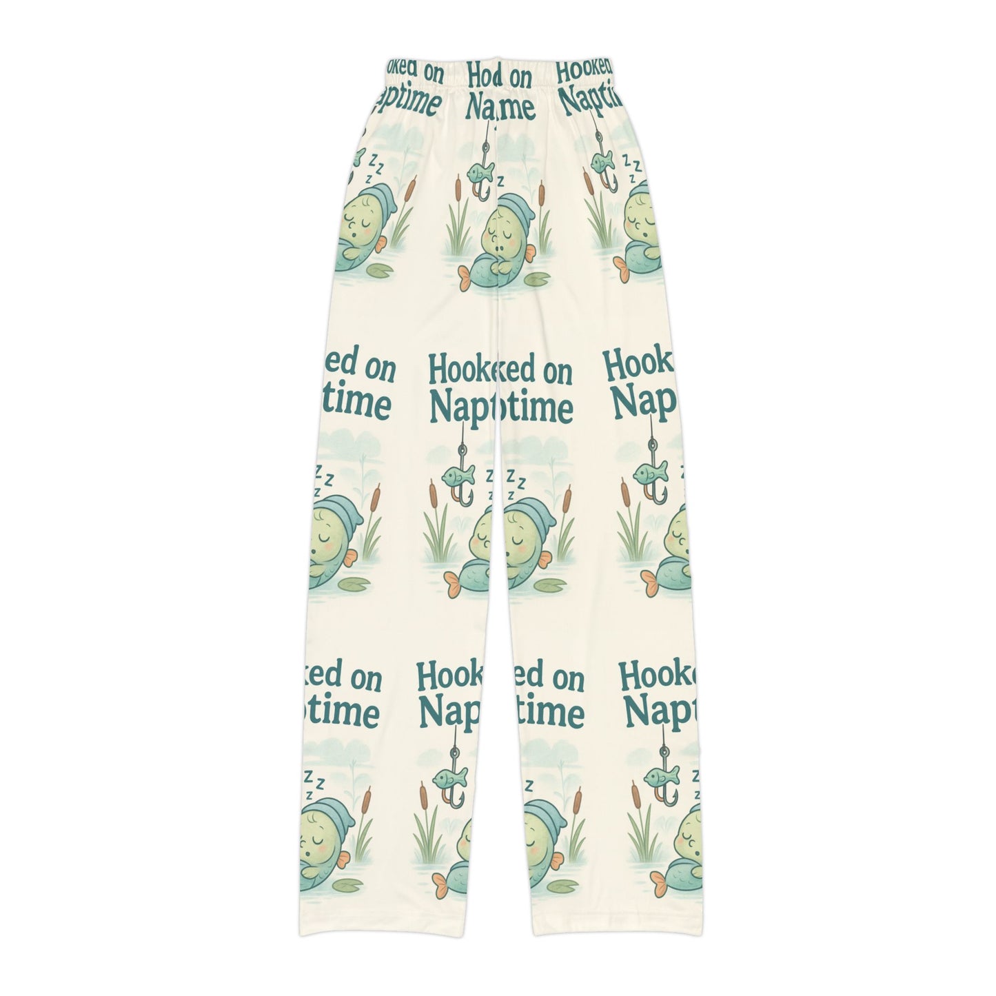 Kids Lounge Pants - Hooked on Naptime, Comfy Sleepwear, Relaxed Fit Pajama Pants, Perfect for Movie Nights, Cute Gifts for Kids