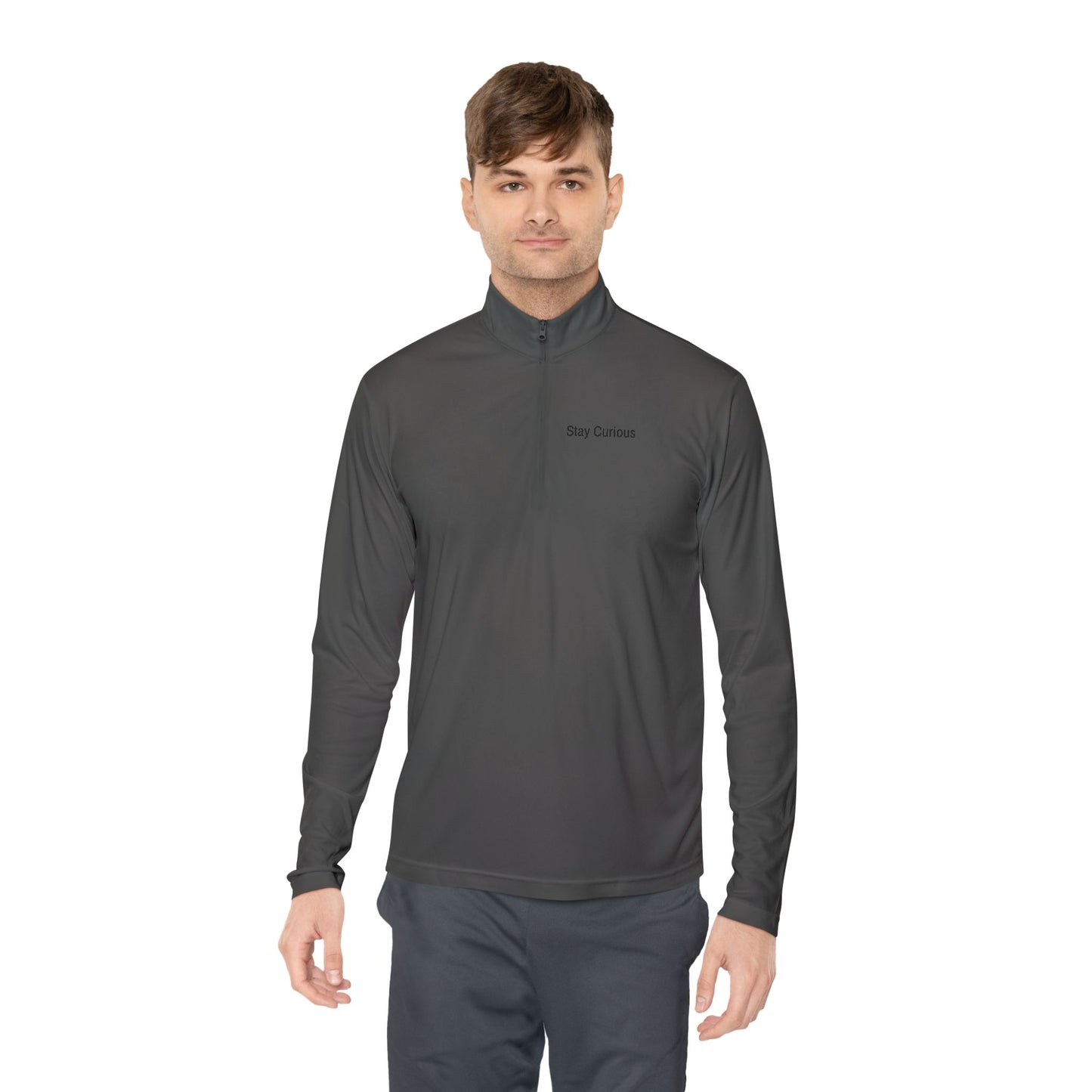 Adventure-Ready Unisex Quarter-Zip Pullover - Stay Careful, Fishing Apparel, Outdoor Gear, Gift for Fishermen, Stylish Layering