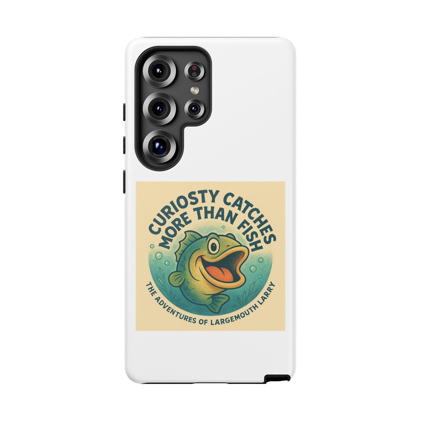 Fishing Phone Case | Curiosity Catches More Than Fish | Gift for Anglers, Outdoor Enthusiasts, Birthday, Father's Day