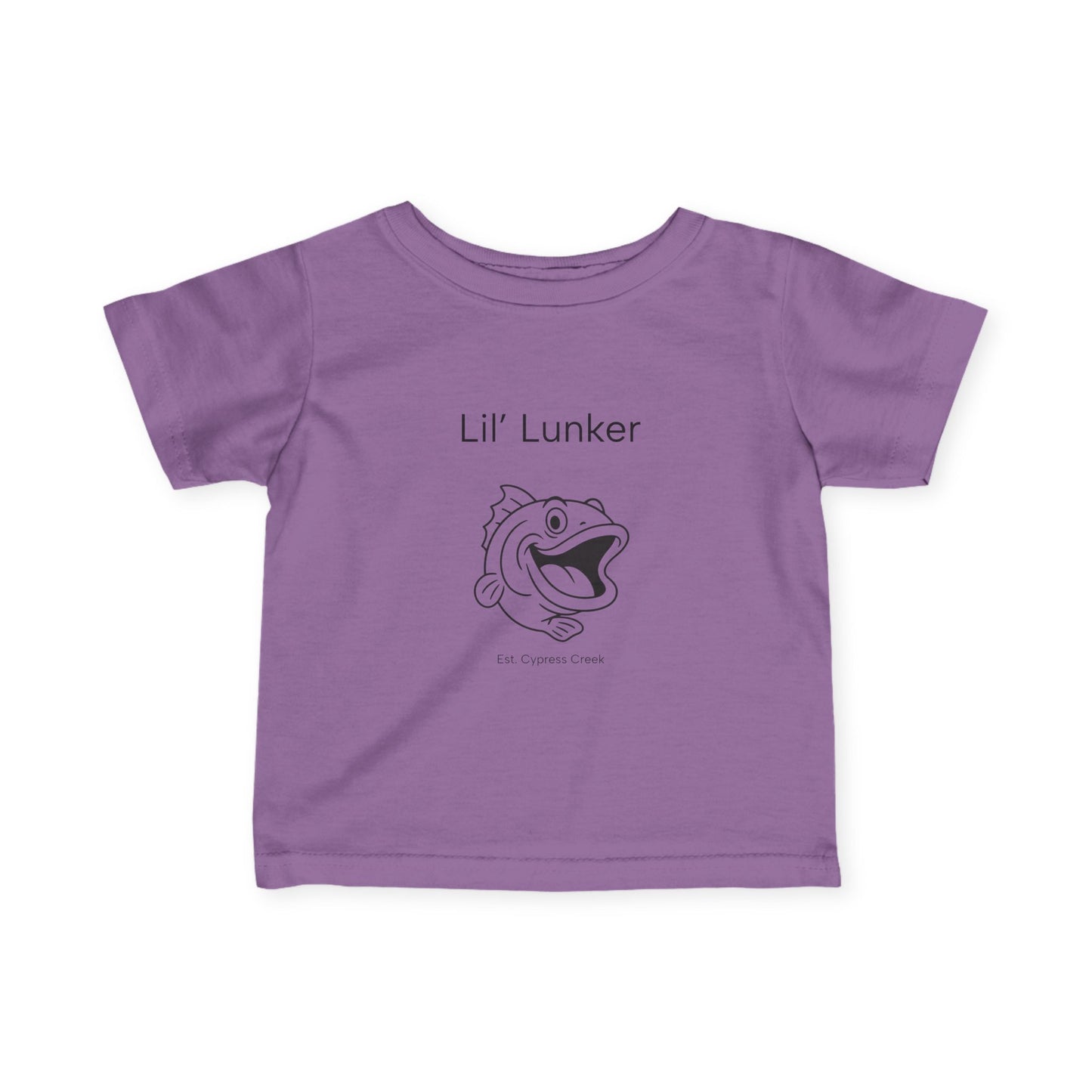 Lil' Lunker Infant Tee - Adorable Baby Shirt, Fishing Theme, Curiosity Starts Small, Cute Toddler Gift, Baby Shower Gift