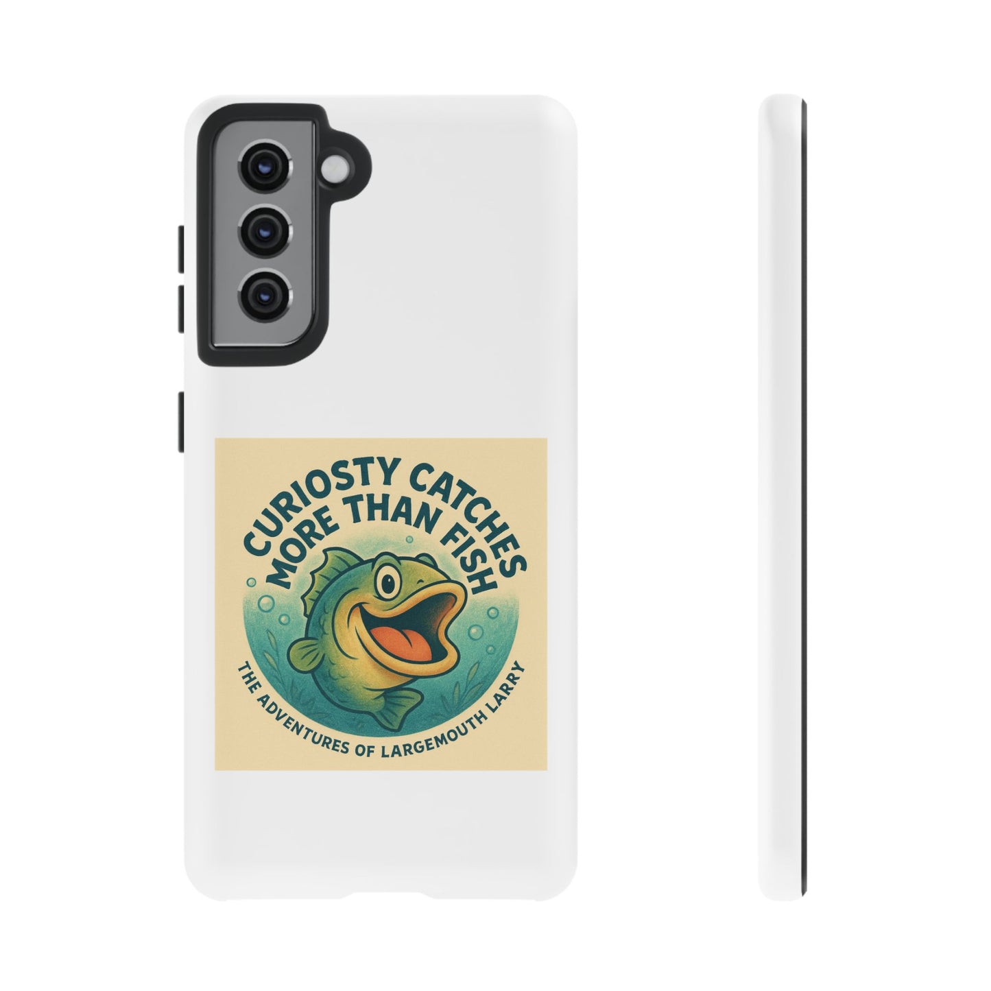 Fishing Phone Case | Curiosity Catches More Than Fish | Gift for Anglers, Outdoor Enthusiasts, Birthday, Father's Day