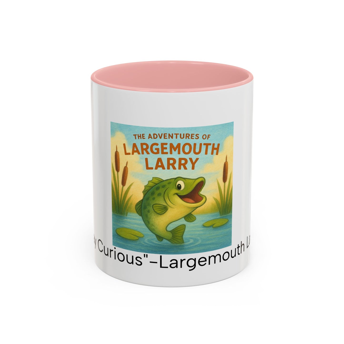 Largemouth Larry Coffee Mug | Fun Cartoon Mug for Kids & Adults, Great Gift for Fishing Lovers, Birthday, Fishing Trip
