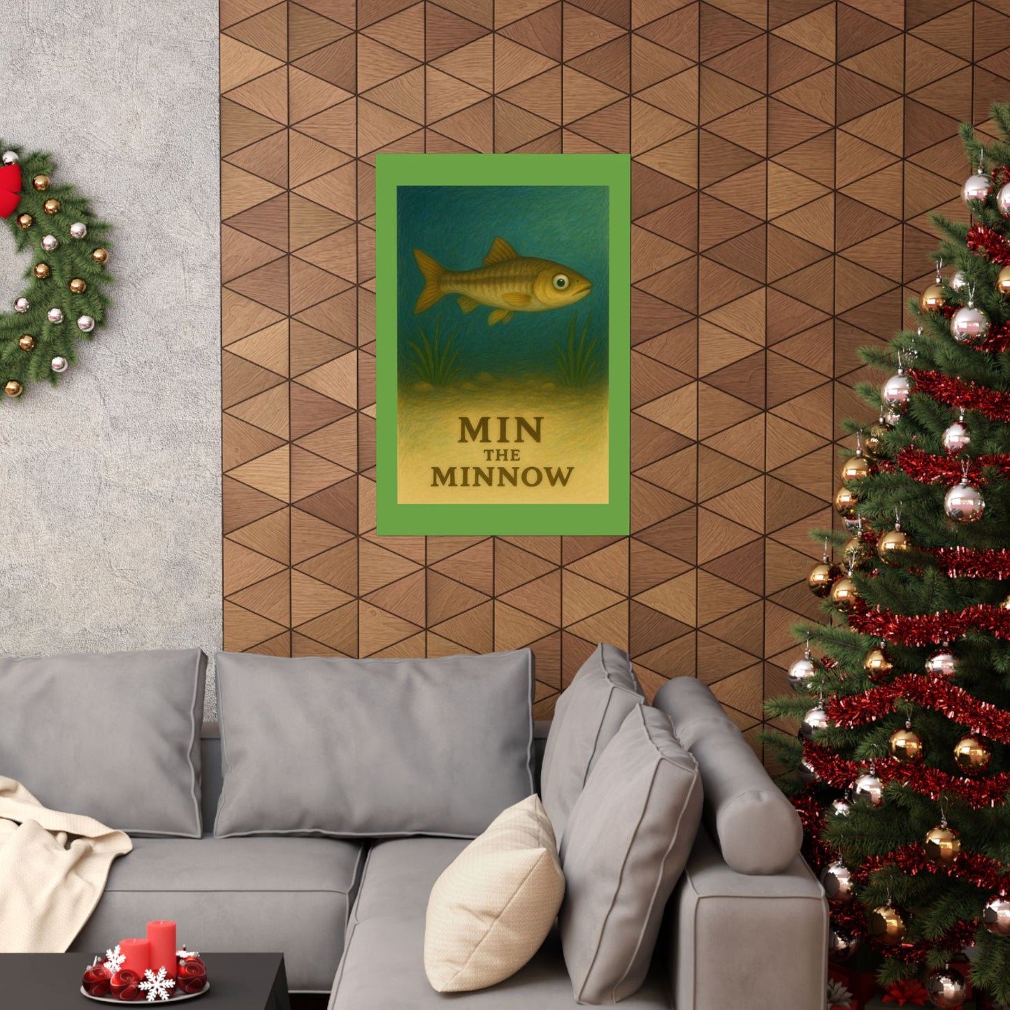 Whimsical Fish Art Poster | Matte Vertical Posters for Kids Room, Nursery Decor, Gift for Fishing Enthusiasts, Aquatic-Themed Wall Art