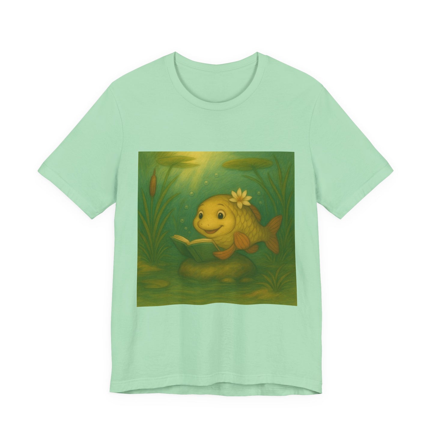 Whimsical Fish Graphic Tee, Cute T-Shirt for Nature Lovers, Gift for Kids, Beachwear, Summer Outfit