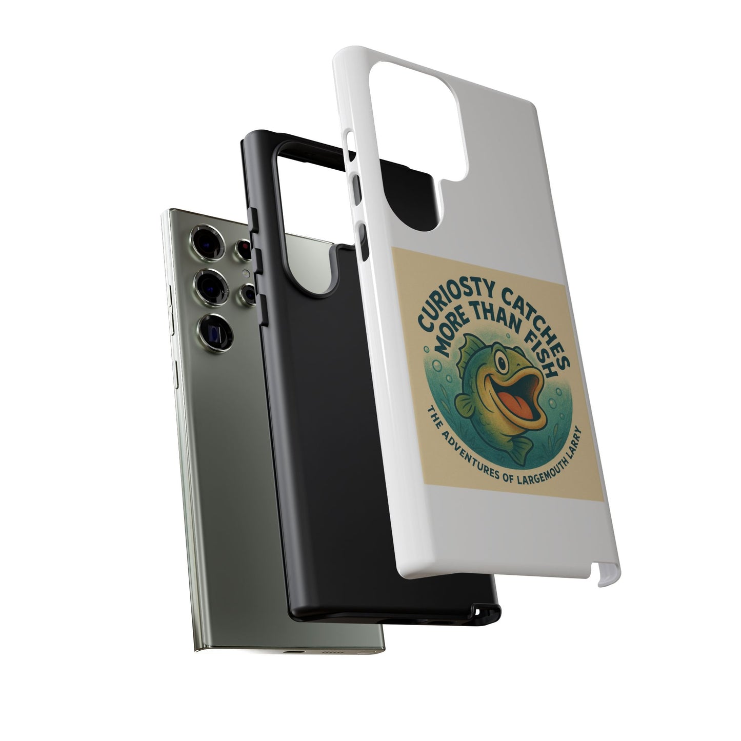 Fishing Phone Case | Curiosity Catches More Than Fish | Gift for Anglers, Outdoor Enthusiasts, Birthday, Father's Day