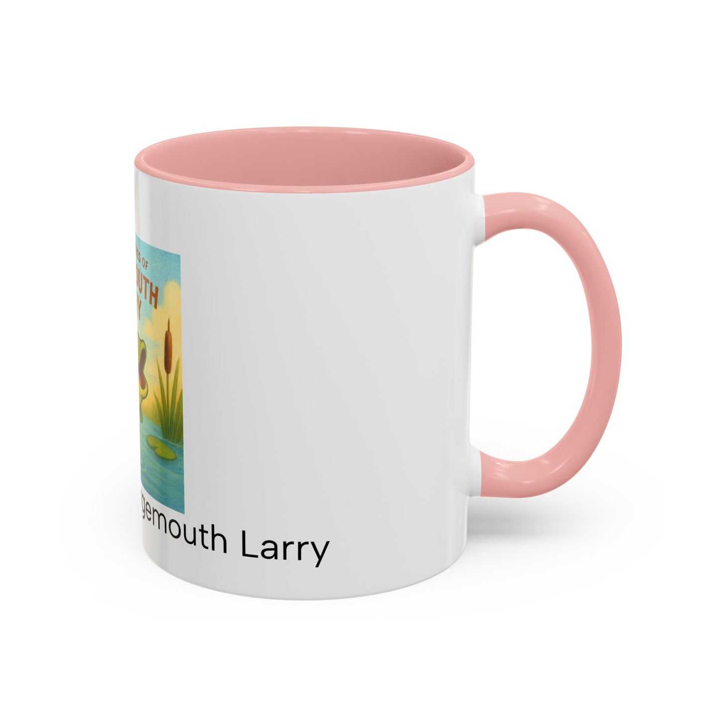 Largemouth Larry Coffee Mug | Fun Cartoon Mug for Kids & Adults, Great Gift for Fishing Lovers, Birthday, Fishing Trip