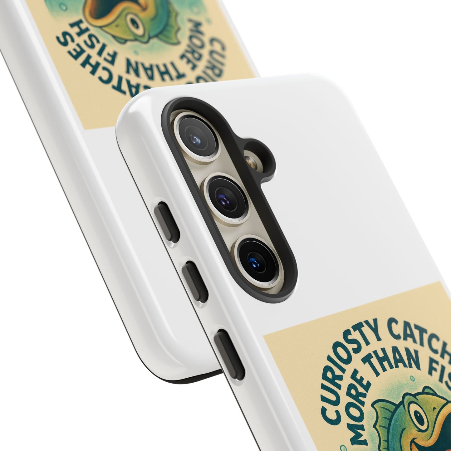 Fishing Phone Case | Curiosity Catches More Than Fish | Gift for Anglers, Outdoor Enthusiasts, Birthday, Father's Day