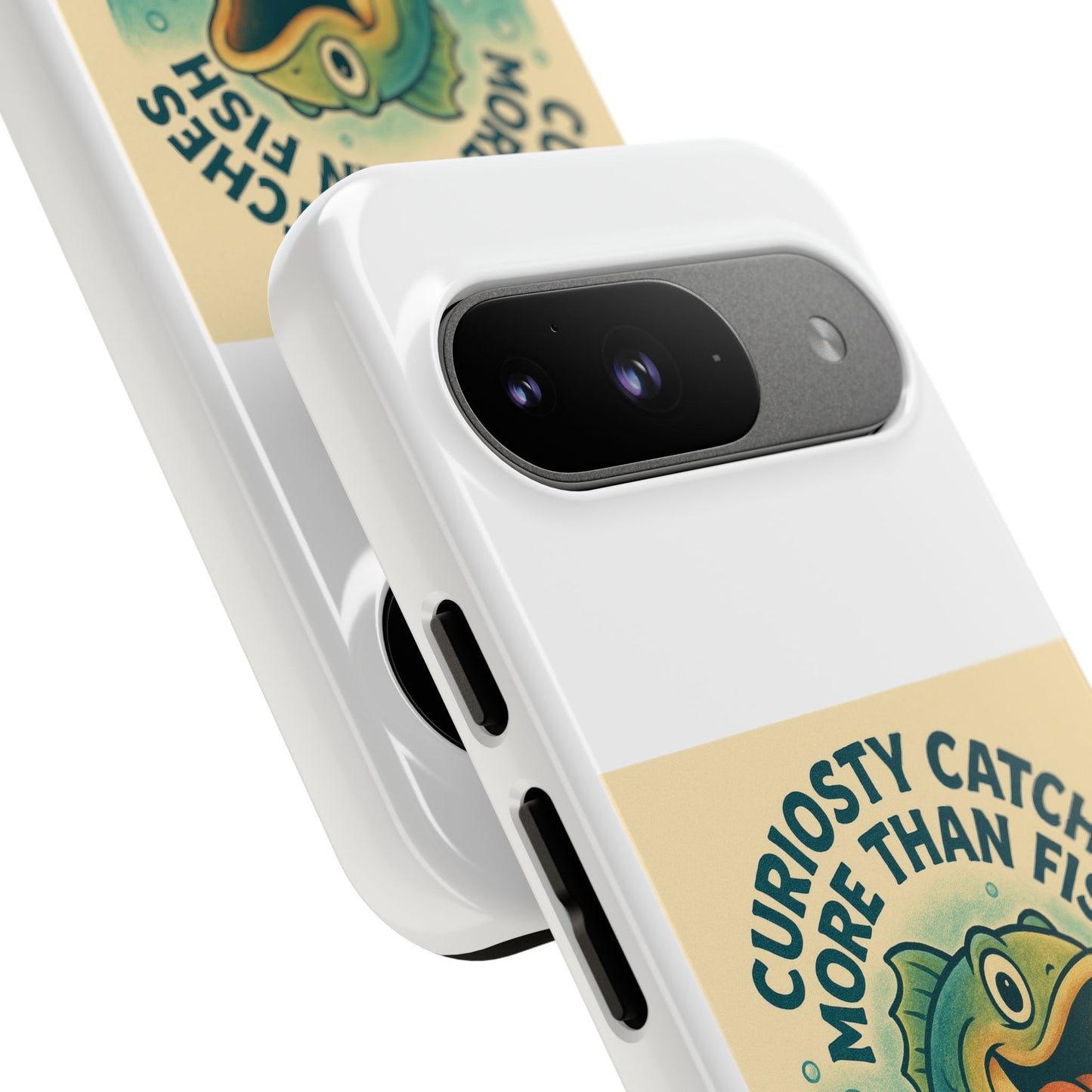 Fishing Phone Case | Curiosity Catches More Than Fish | Gift for Anglers, Outdoor Enthusiasts, Birthday, Father's Day