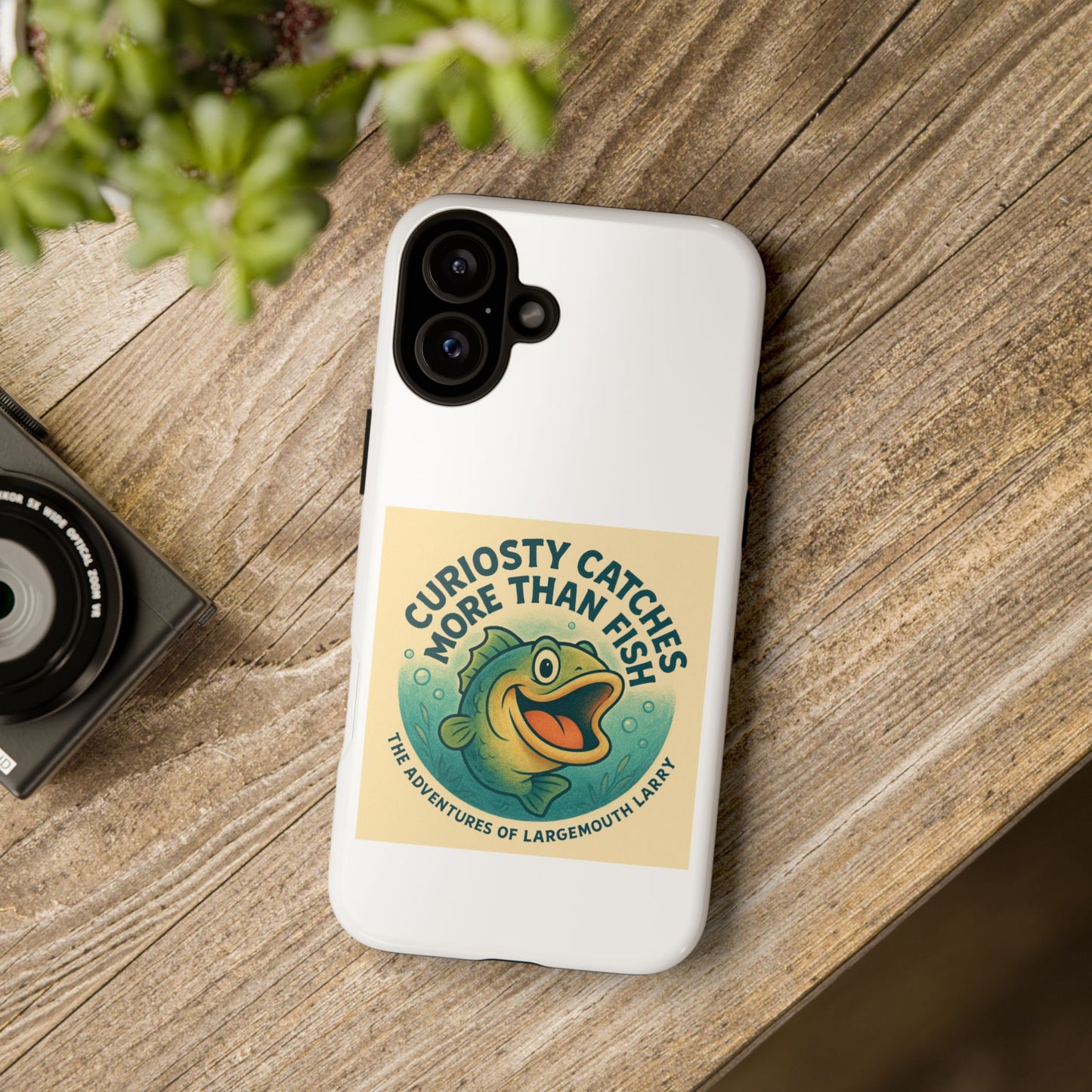 Fishing Phone Case | Curiosity Catches More Than Fish | Gift for Anglers, Outdoor Enthusiasts, Birthday, Father's Day
