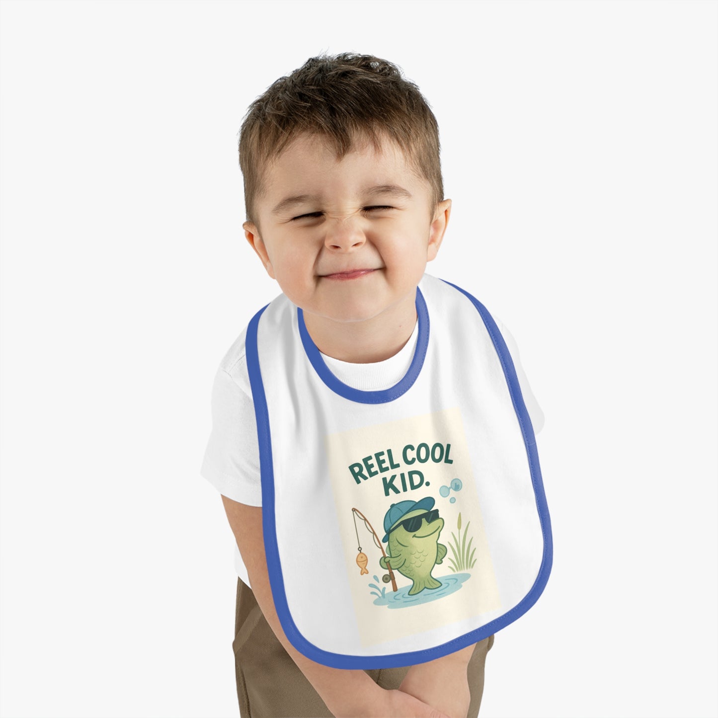 Cool Kid Fishing Bib | Baby Bib for Fishing Lovers, Cute Infant Gift, Baby Shower Present, Catching Fish, Outdoor Adventure Gear