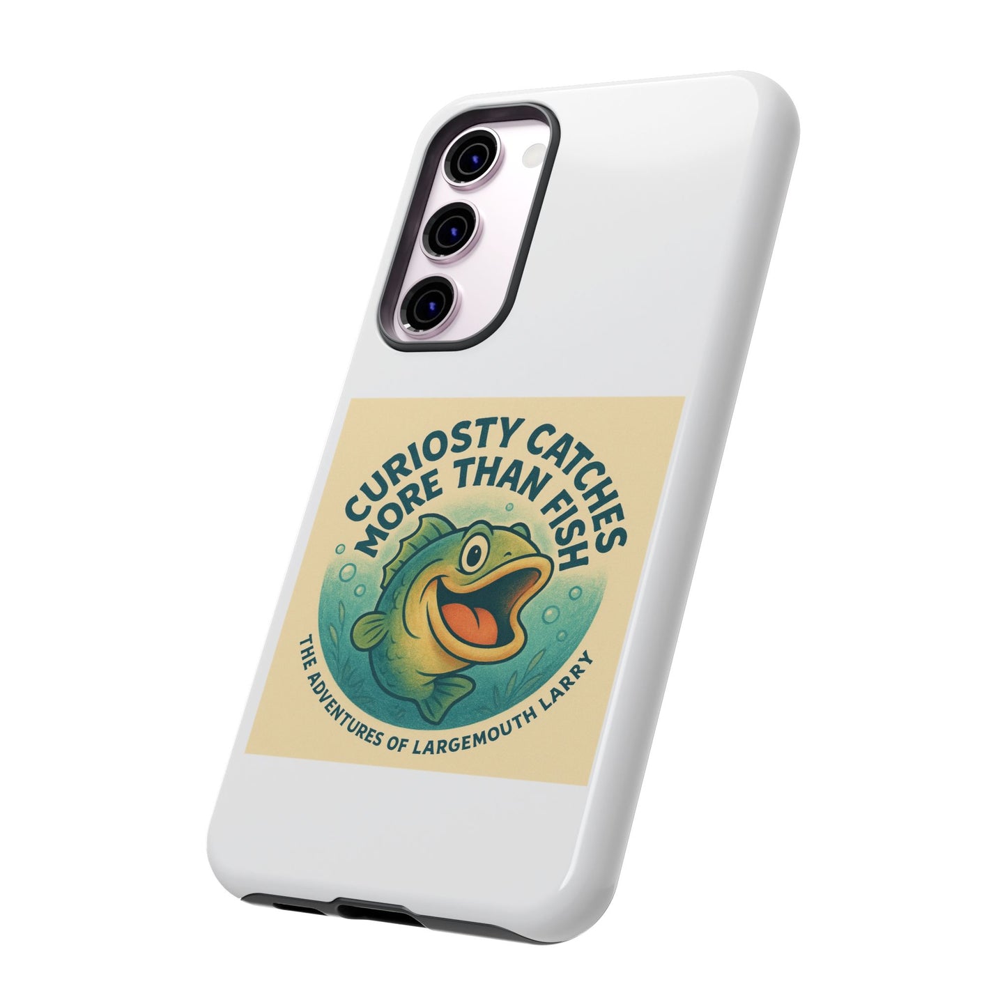 Fishing Phone Case | Curiosity Catches More Than Fish | Gift for Anglers, Outdoor Enthusiasts, Birthday, Father's Day
