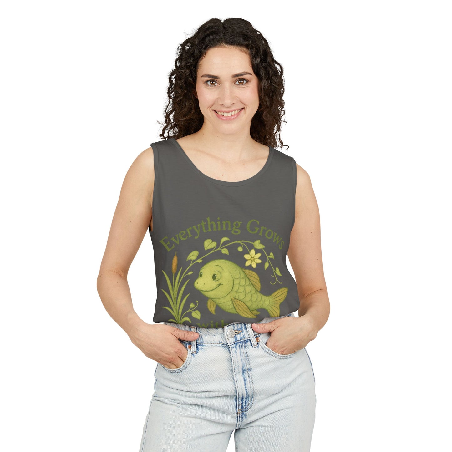 Garden Love Tank Top, Unisex Casual Wear, Gift for Gardeners, Summer Tank, Eco-Friendly Apparel, Nature Inspired Clothing, Mother's Day Gift
