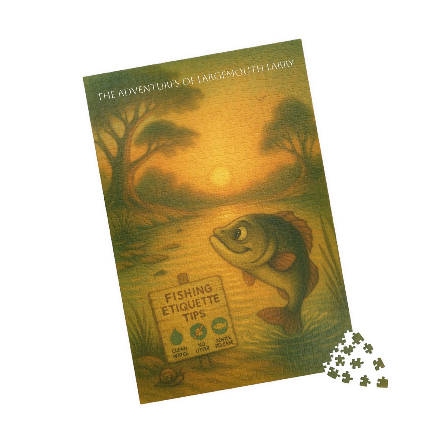 Fishing Puzzle - 110/252/520/1014 Pieces, Family Fun Activity, Outdoor Enthusiast Gift, Game Night Décor, Relaxing Hobby