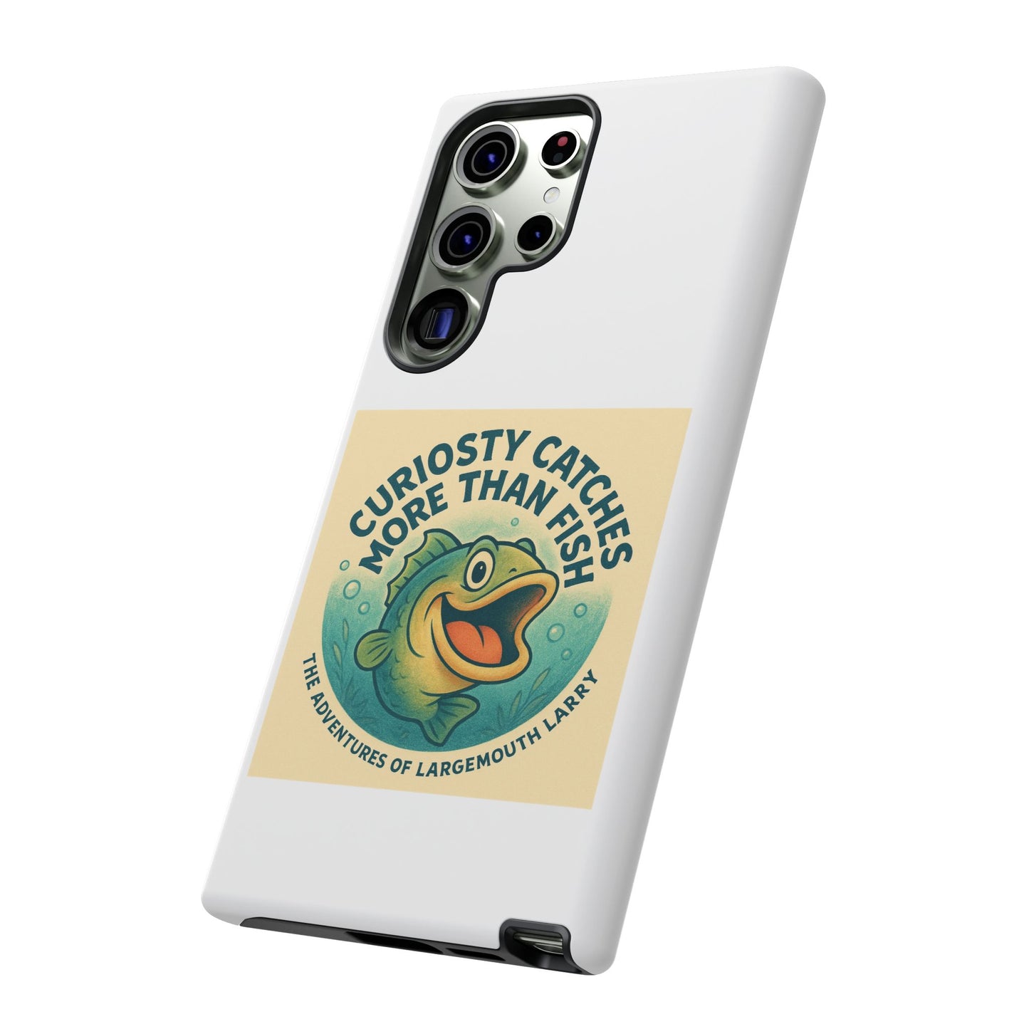 Fishing Phone Case | Curiosity Catches More Than Fish | Gift for Anglers, Outdoor Enthusiasts, Birthday, Father's Day