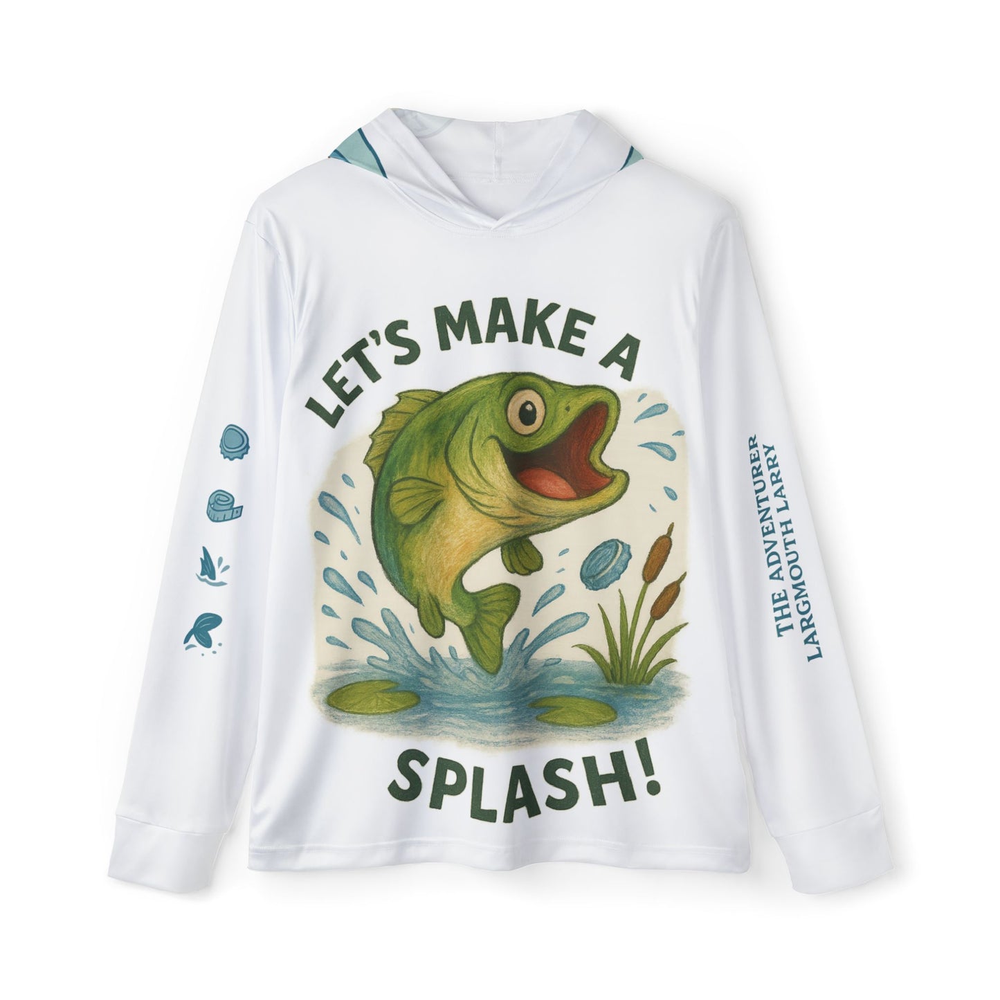 Sporty Fishing Hoodie for Men | Let's Make a Splash, Outdoor Apparel, Gift for Fishermen, Ideal for Summer Adventures, Fishing Trips