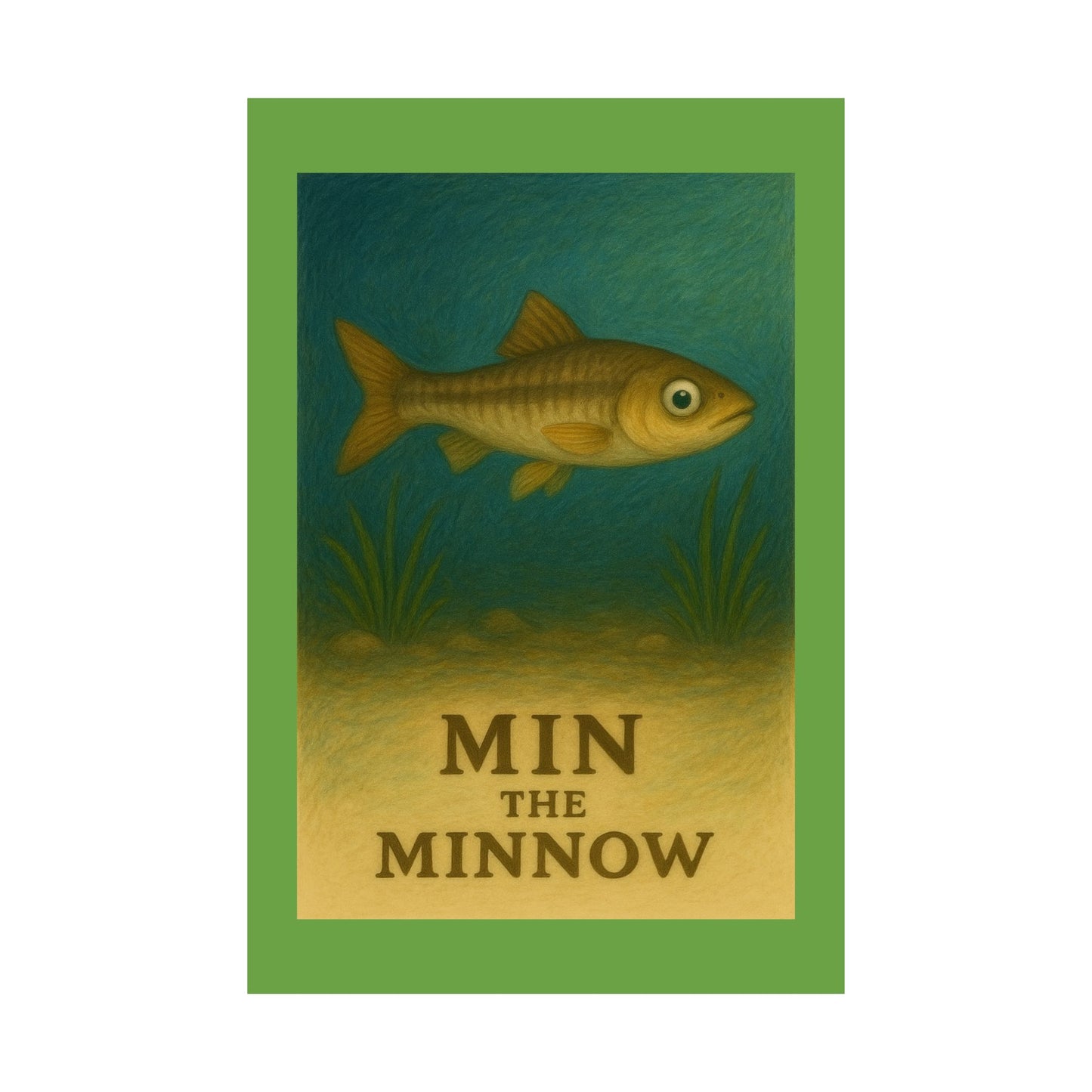 Whimsical Fish Art Poster | Matte Vertical Posters for Kids Room, Nursery Decor, Gift for Fishing Enthusiasts, Aquatic-Themed Wall Art