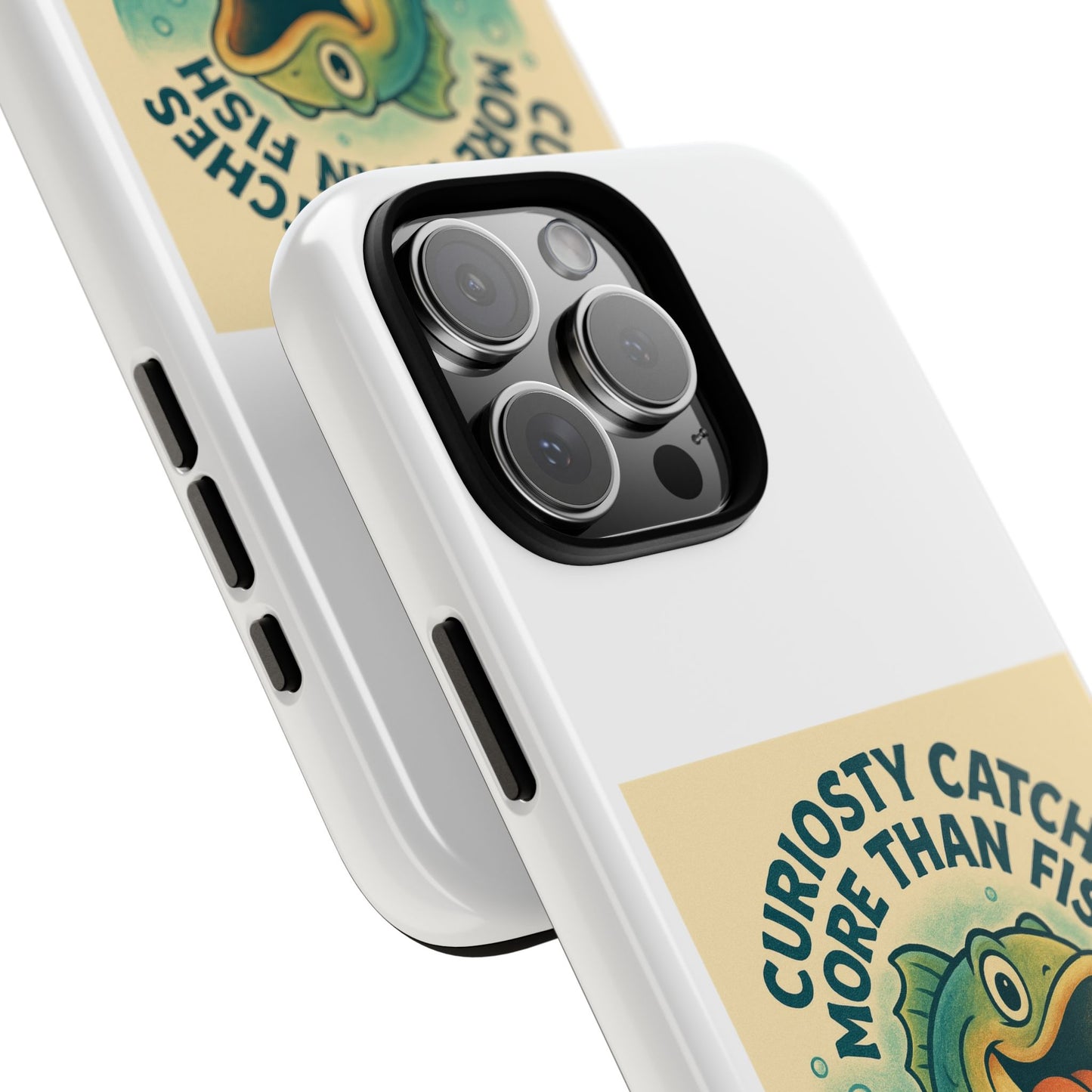 Fishing Phone Case | Curiosity Catches More Than Fish | Gift for Anglers, Outdoor Enthusiasts, Birthday, Father's Day
