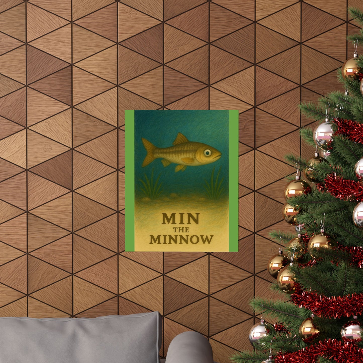 Whimsical Fish Art Poster | Matte Vertical Posters for Kids Room, Nursery Decor, Gift for Fishing Enthusiasts, Aquatic-Themed Wall Art