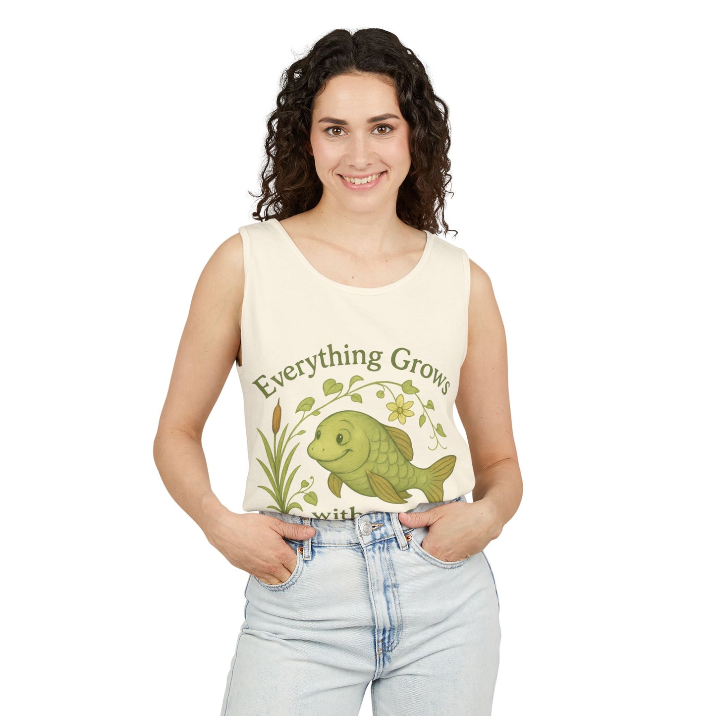 Garden Love Tank Top, Unisex Casual Wear, Gift for Gardeners, Summer Tank, Eco-Friendly Apparel, Nature Inspired Clothing, Mother's Day Gift