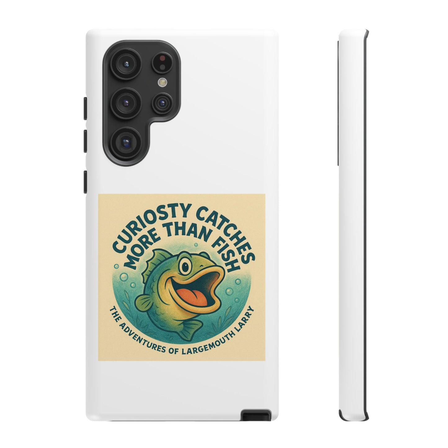 Fishing Phone Case | Curiosity Catches More Than Fish | Gift for Anglers, Outdoor Enthusiasts, Birthday, Father's Day