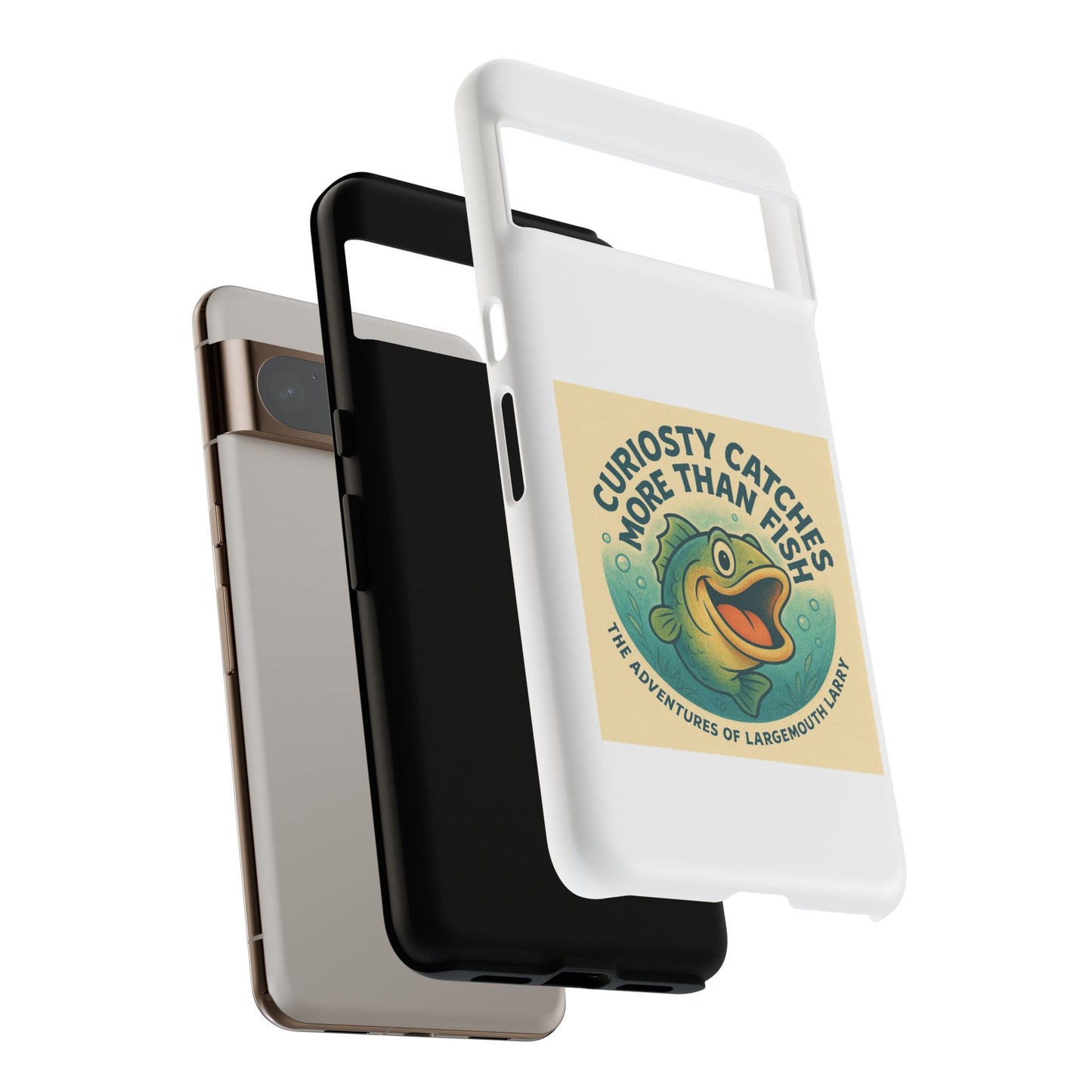 Fishing Phone Case | Curiosity Catches More Than Fish | Gift for Anglers, Outdoor Enthusiasts, Birthday, Father's Day