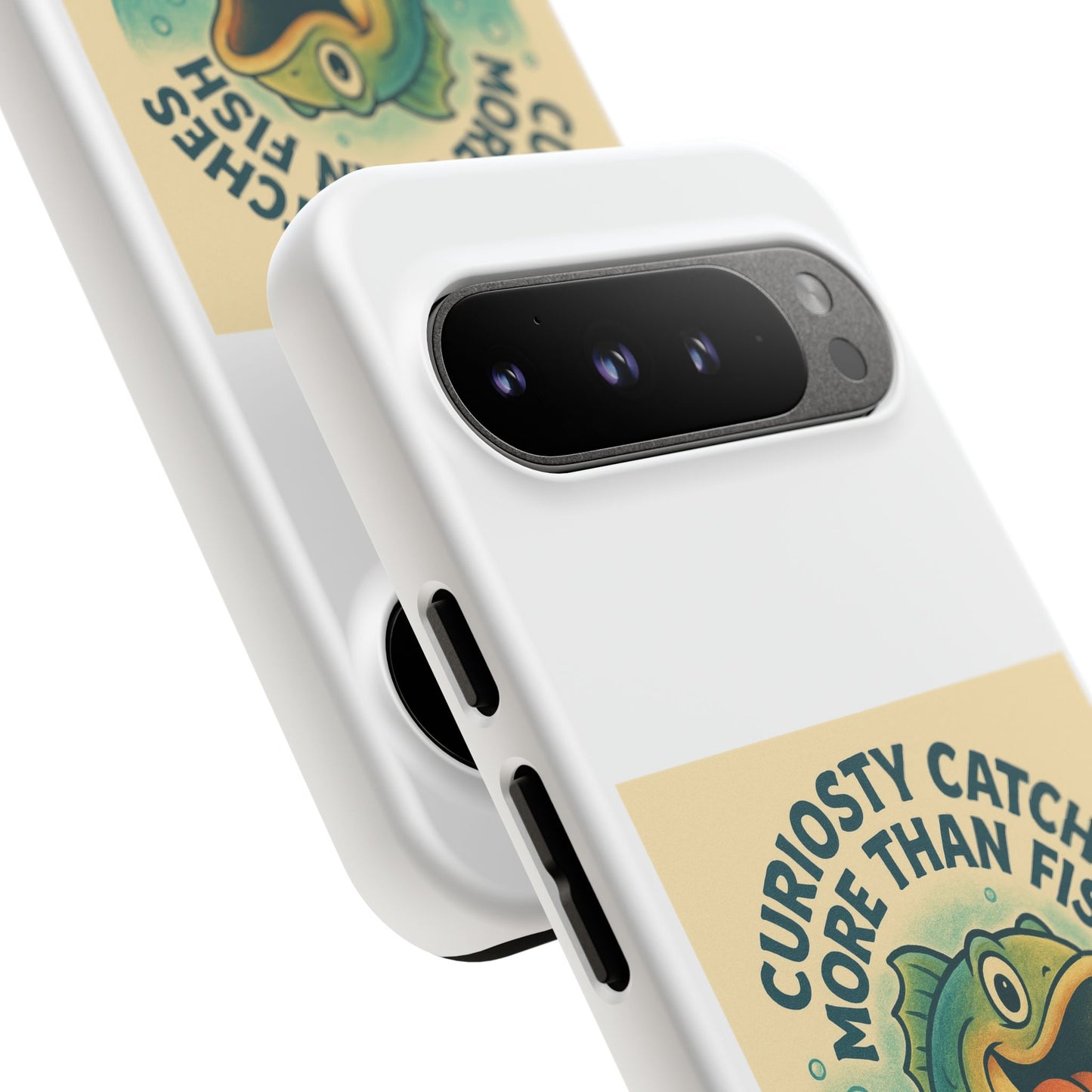 Fishing Phone Case | Curiosity Catches More Than Fish | Gift for Anglers, Outdoor Enthusiasts, Birthday, Father's Day