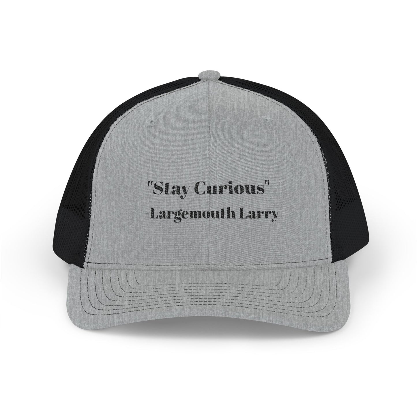 Stay Curious Snapback Trucker Cap, Funny Gift for Fish Lovers, Outdoor Cap, Custom Embroidery, Fishing Accessories