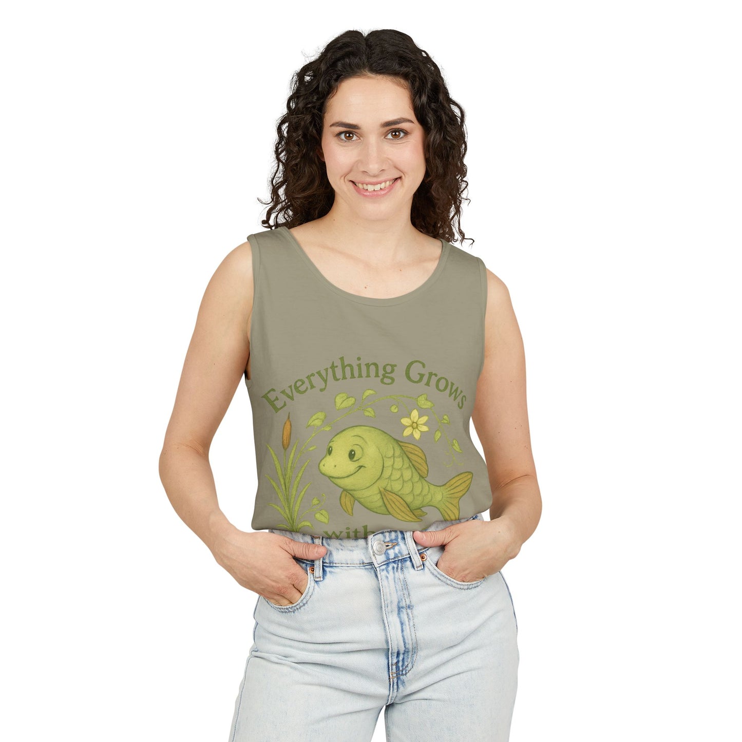 Garden Love Tank Top, Unisex Casual Wear, Gift for Gardeners, Summer Tank, Eco-Friendly Apparel, Nature Inspired Clothing, Mother's Day Gift