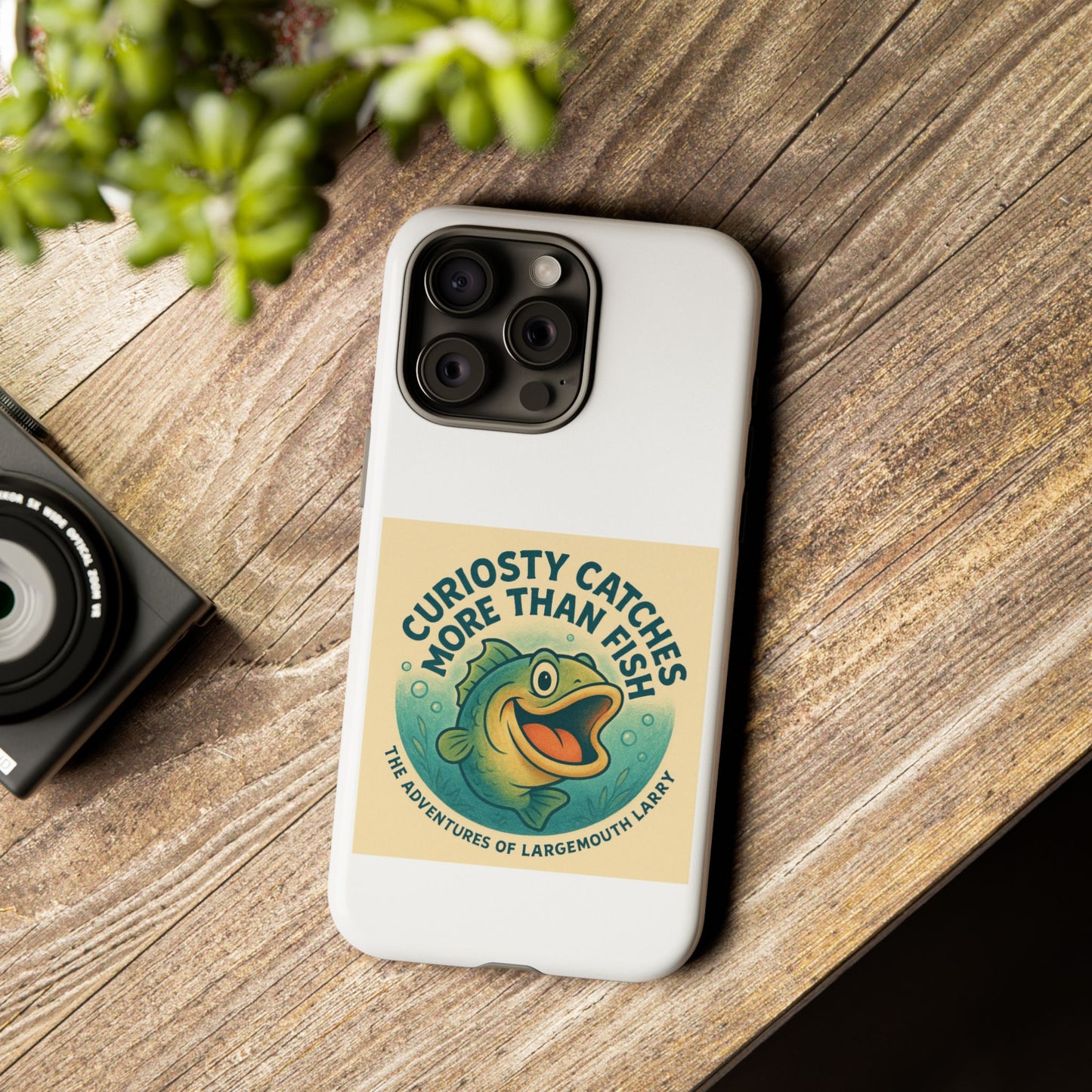 Fishing Phone Case | Curiosity Catches More Than Fish | Gift for Anglers, Outdoor Enthusiasts, Birthday, Father's Day