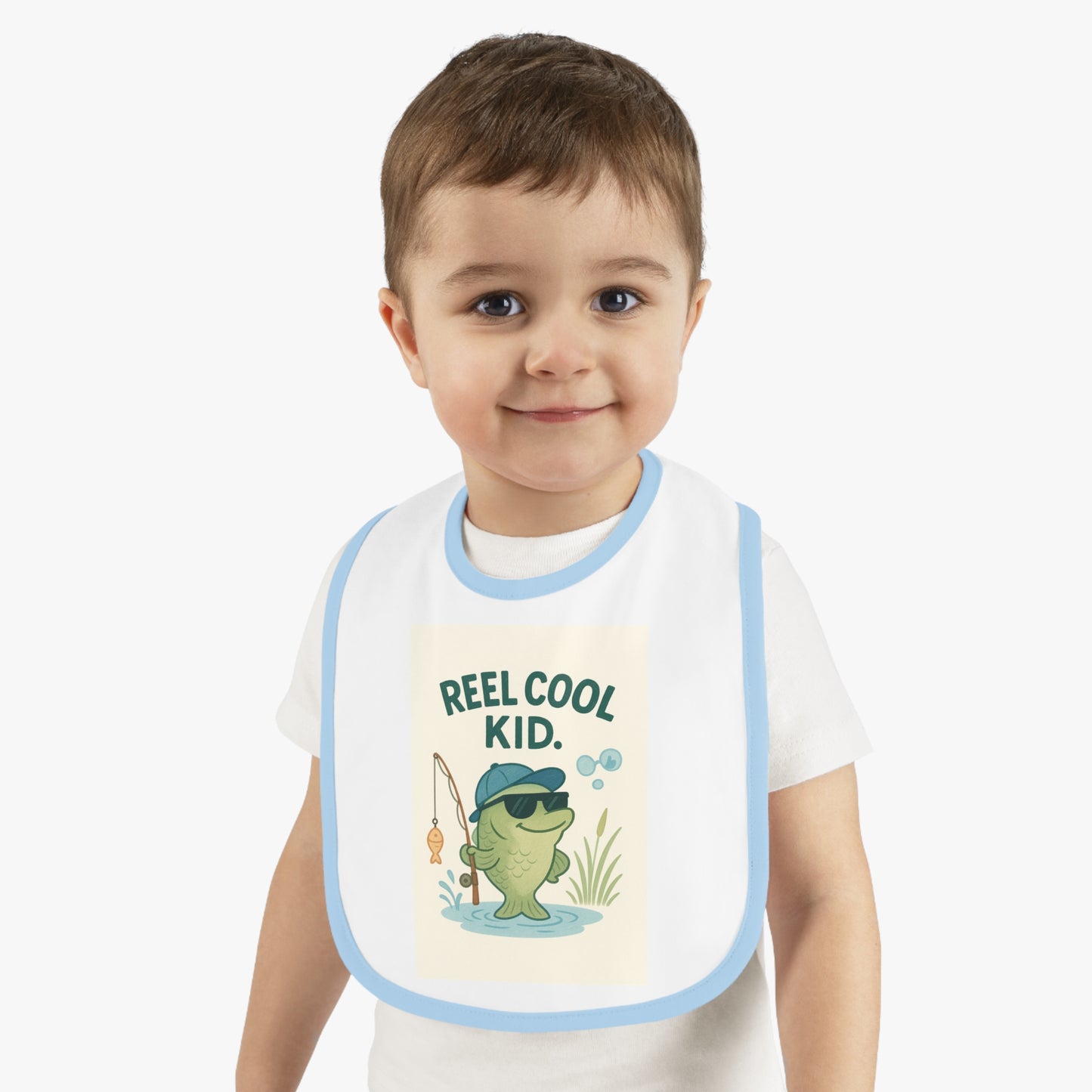 Cool Kid Fishing Bib | Baby Bib for Fishing Lovers, Cute Infant Gift, Baby Shower Present, Catching Fish, Outdoor Adventure Gear