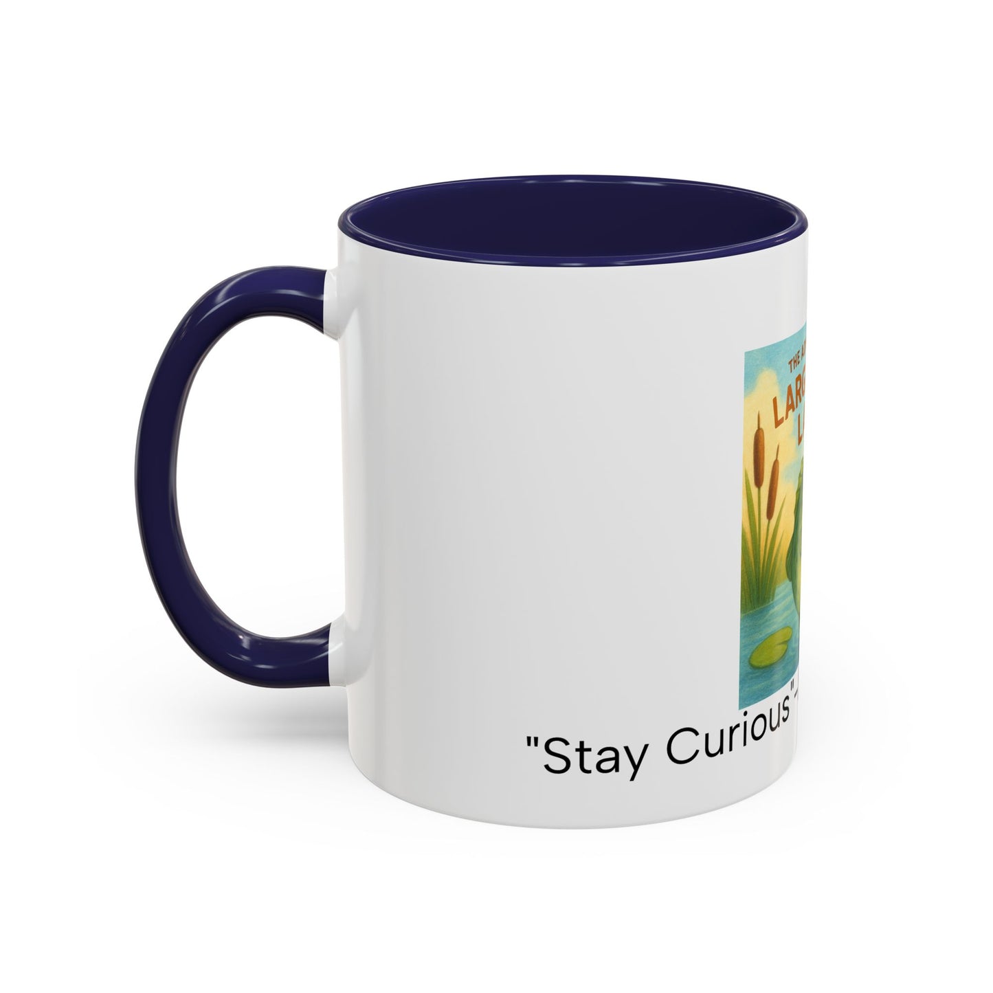 Largemouth Larry Coffee Mug | Fun Cartoon Mug for Kids & Adults, Great Gift for Fishing Lovers, Birthday, Fishing Trip