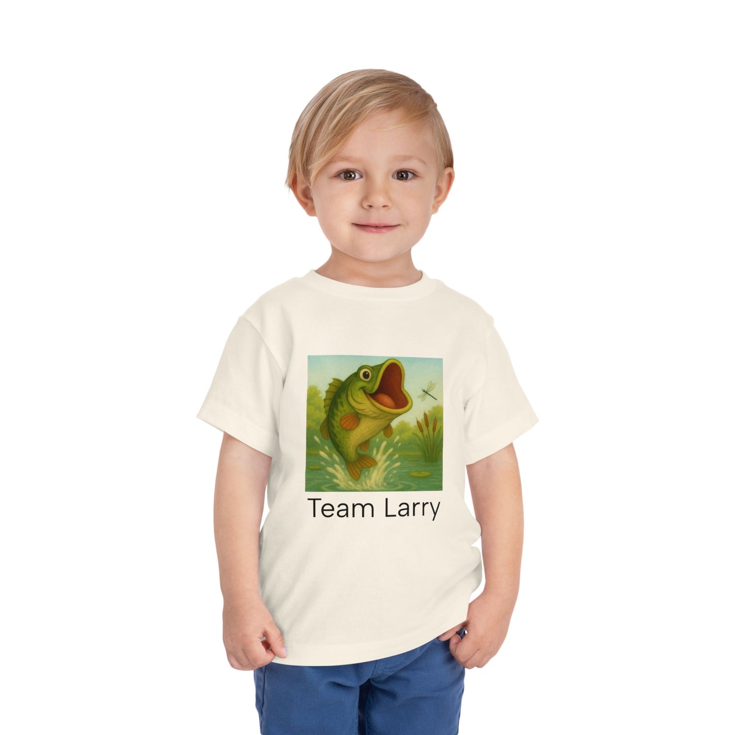 Team Larry Toddler Tee - Fun, Playful, Kids' T-Shirt for Birthday, Gift, Summer, Everyday Wear, Fishing Theme