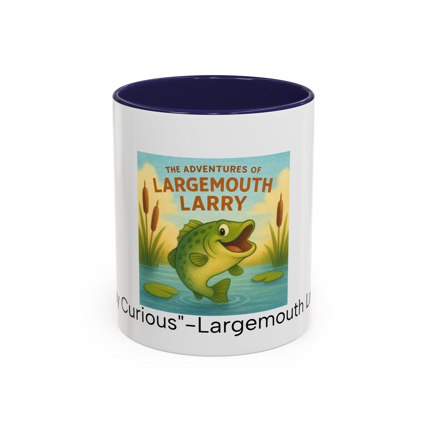 Largemouth Larry Coffee Mug | Fun Cartoon Mug for Kids & Adults, Great Gift for Fishing Lovers, Birthday, Fishing Trip