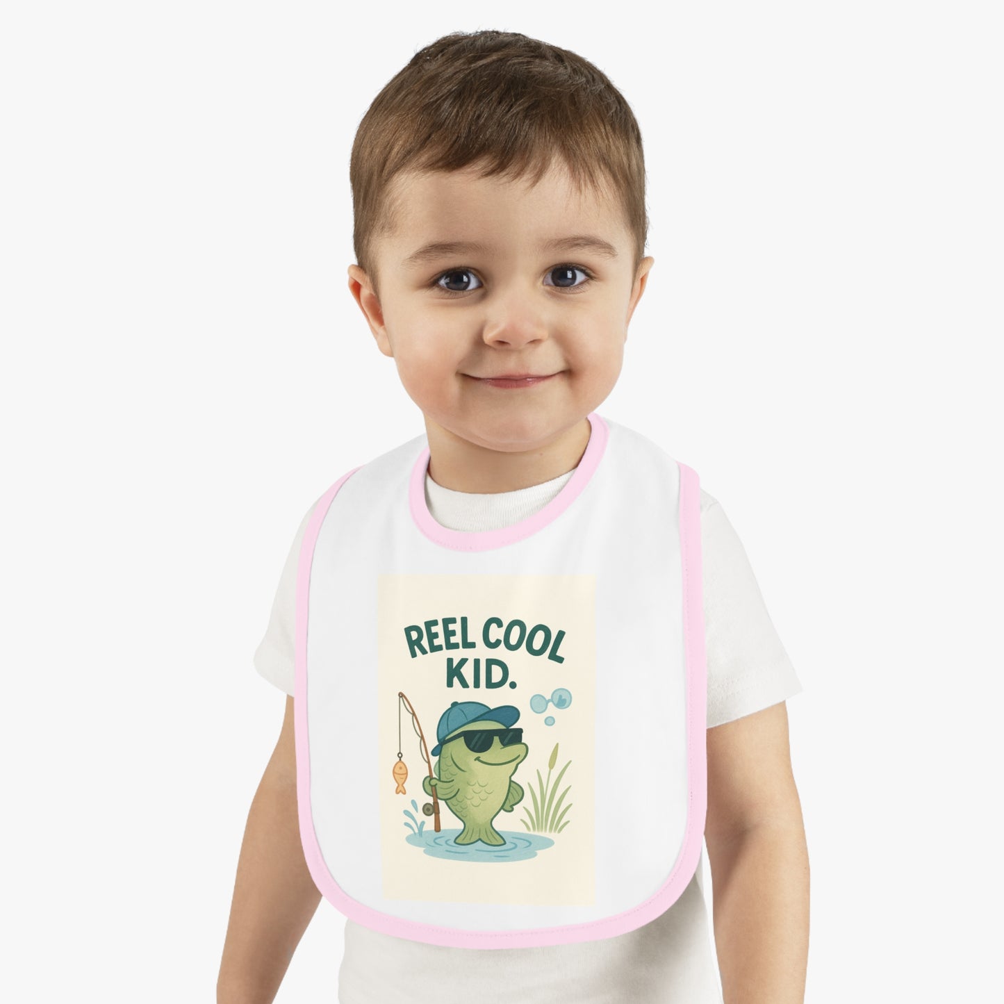 Cool Kid Fishing Bib | Baby Bib for Fishing Lovers, Cute Infant Gift, Baby Shower Present, Catching Fish, Outdoor Adventure Gear