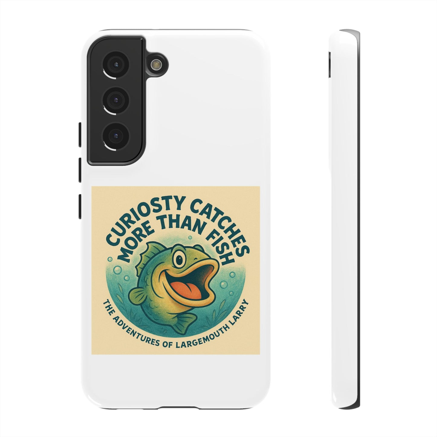 Fishing Phone Case | Curiosity Catches More Than Fish | Gift for Anglers, Outdoor Enthusiasts, Birthday, Father's Day